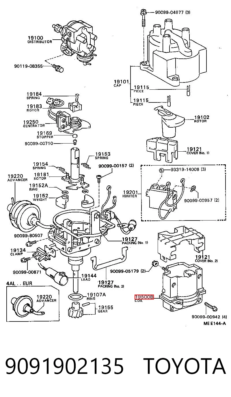 Bobina de chispa Toyota Tercel familiar (AL25) (1982 - 1988) precio, desde 33,61 EUR