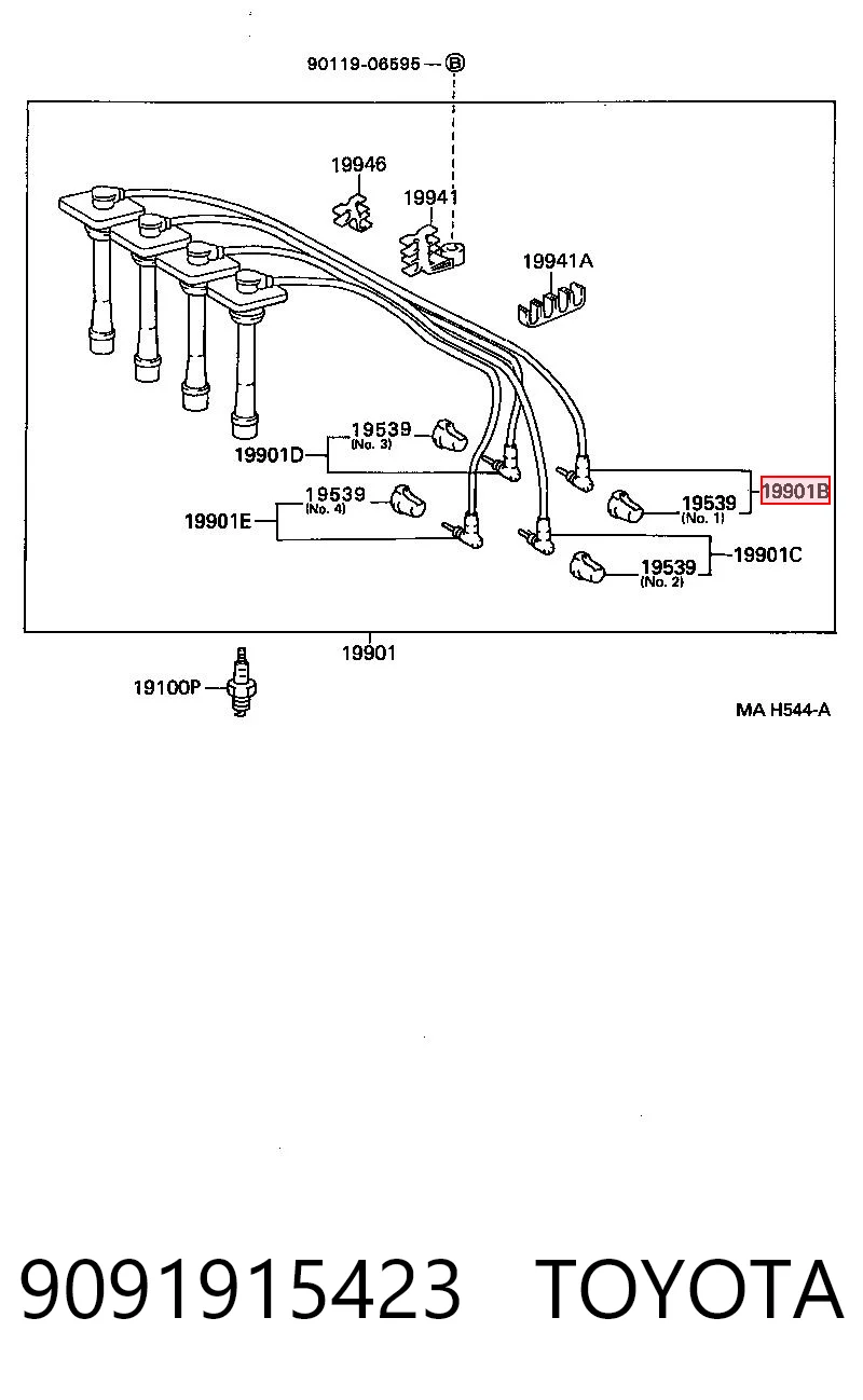 Cables de alta tensión, juego Toyota Corolla  (1992-1997)