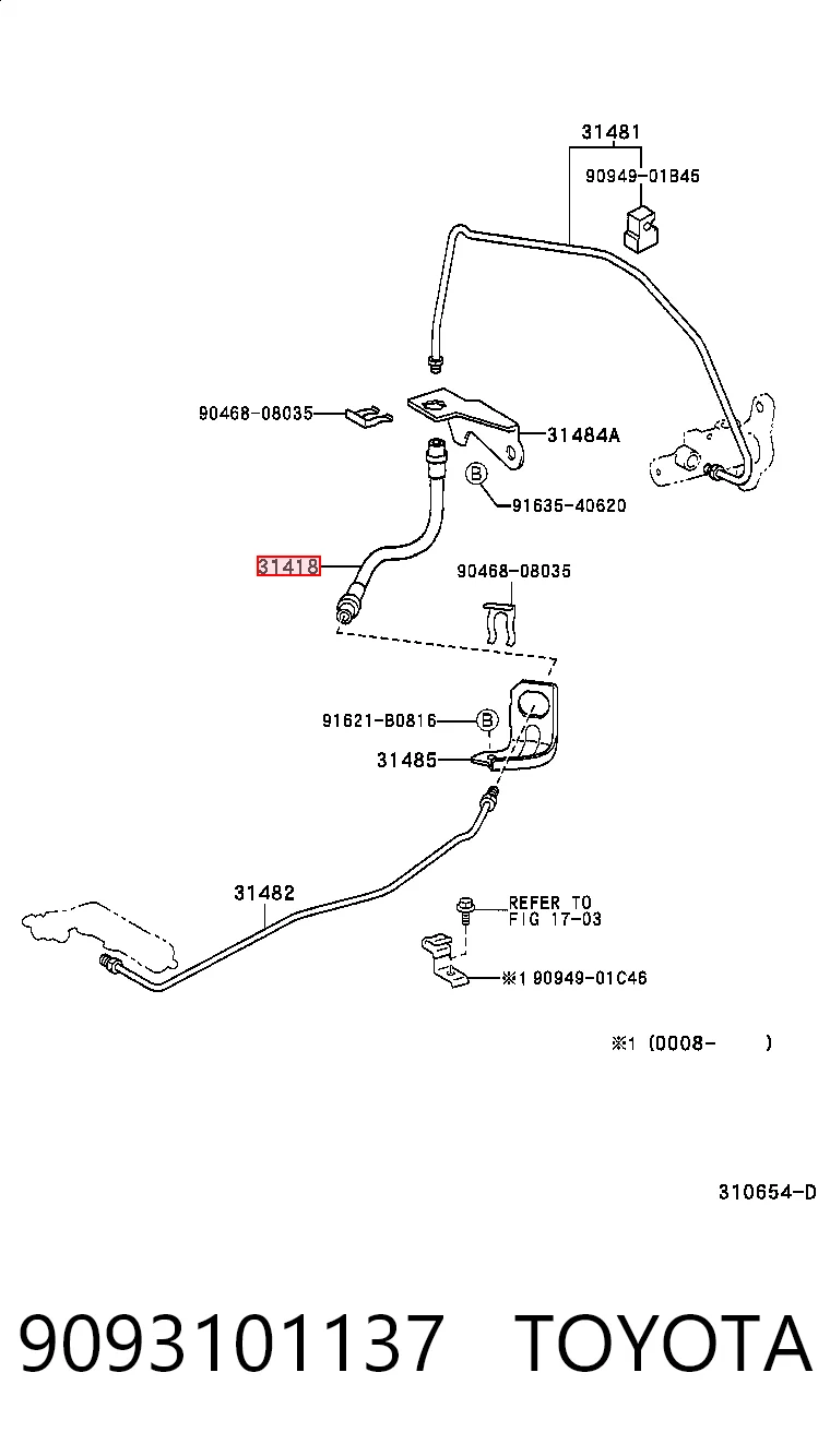 Comprar Manguera de embrague Toyota Yaris P10 a bajo precio