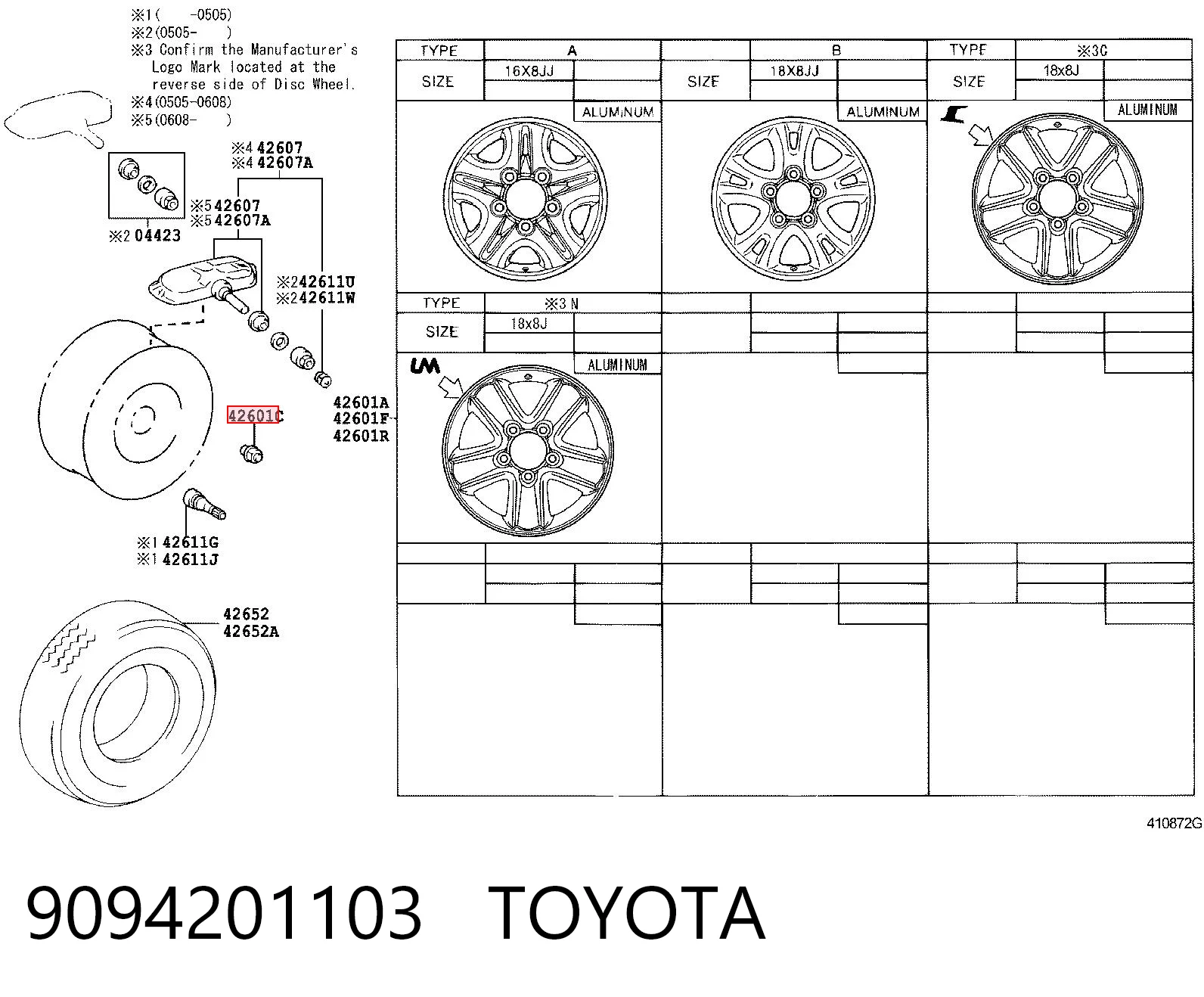 Comprar Tuercas de rueda Toyota Land Cruiser  J200