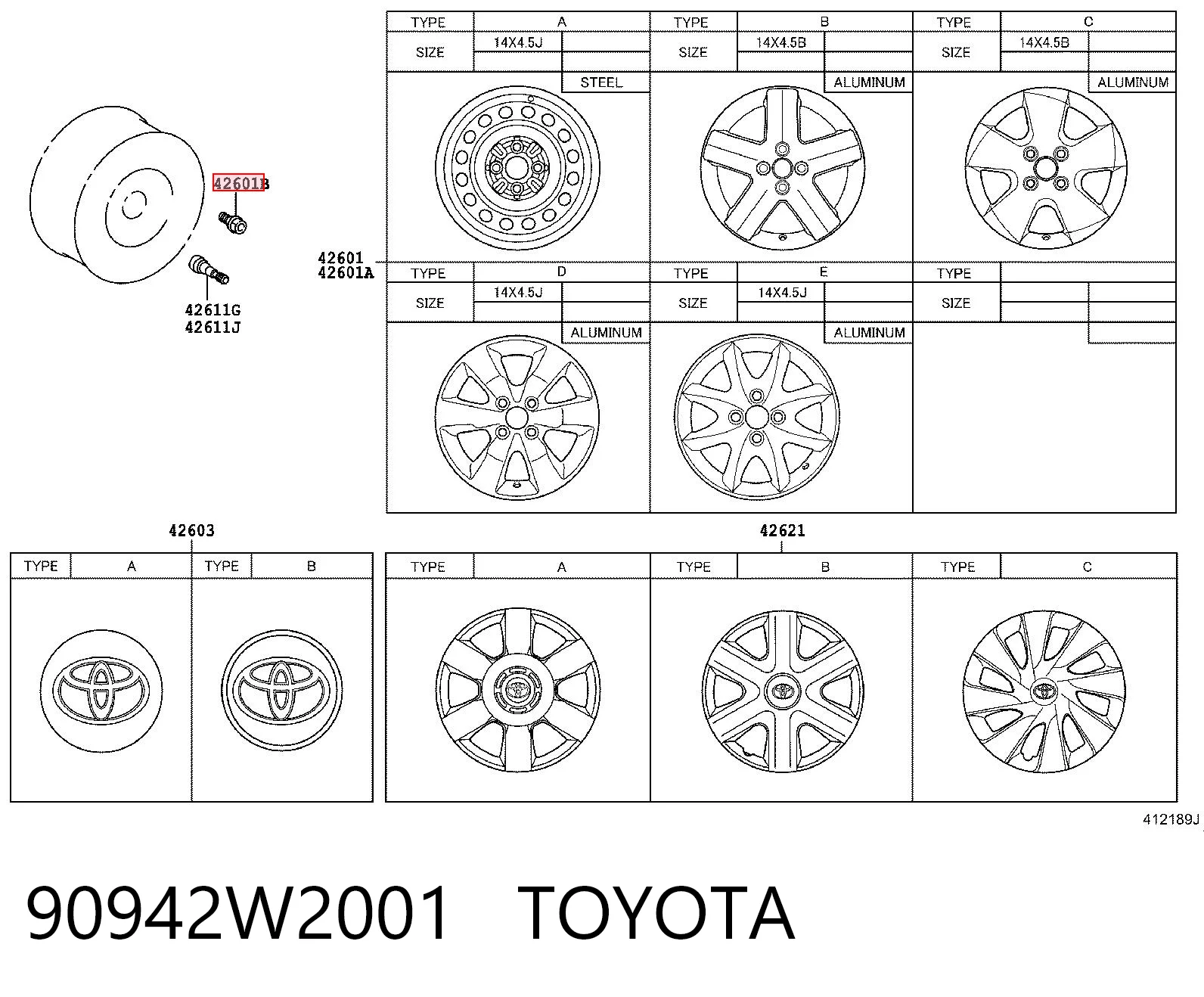 90942W2001 Toyota