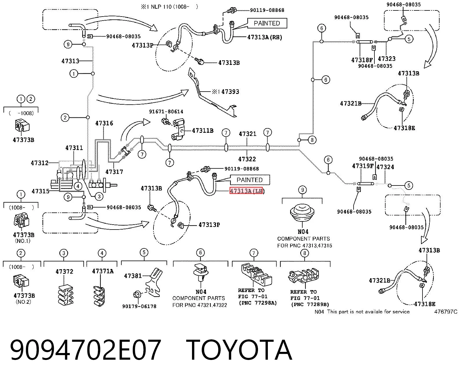 Comprar Latiguillo de freno delantero Toyota Yaris  P13 a bajo precio