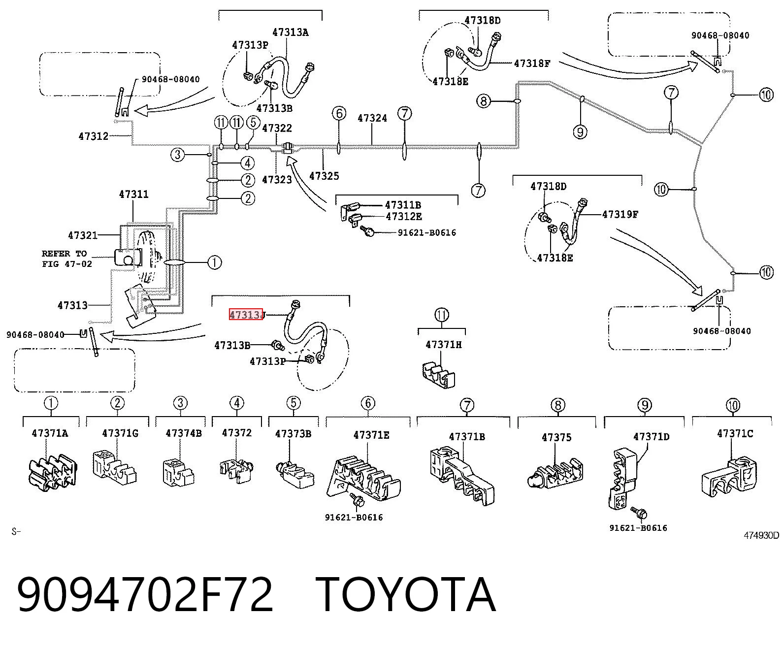 Precio del repuesto Tubo flexible de frenos delantero RAV4 IV SUV