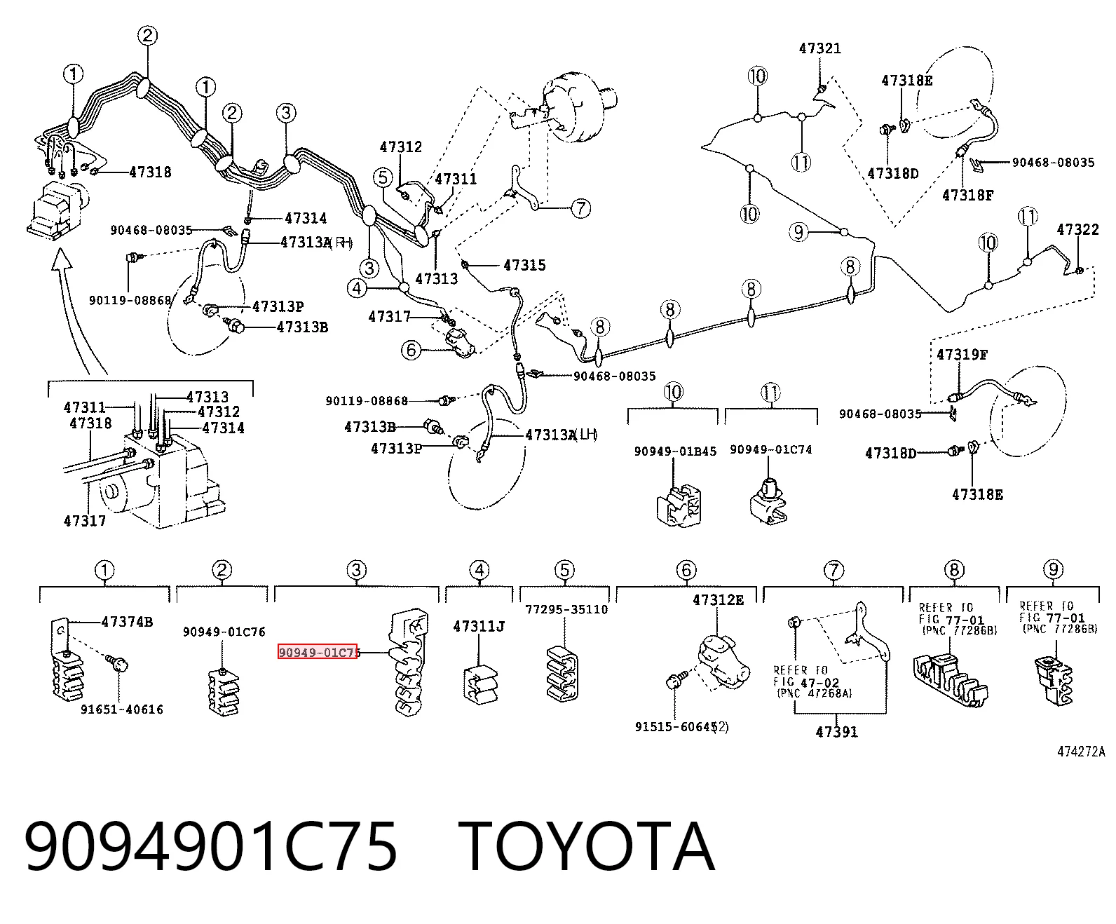 9094901C75 Toyota