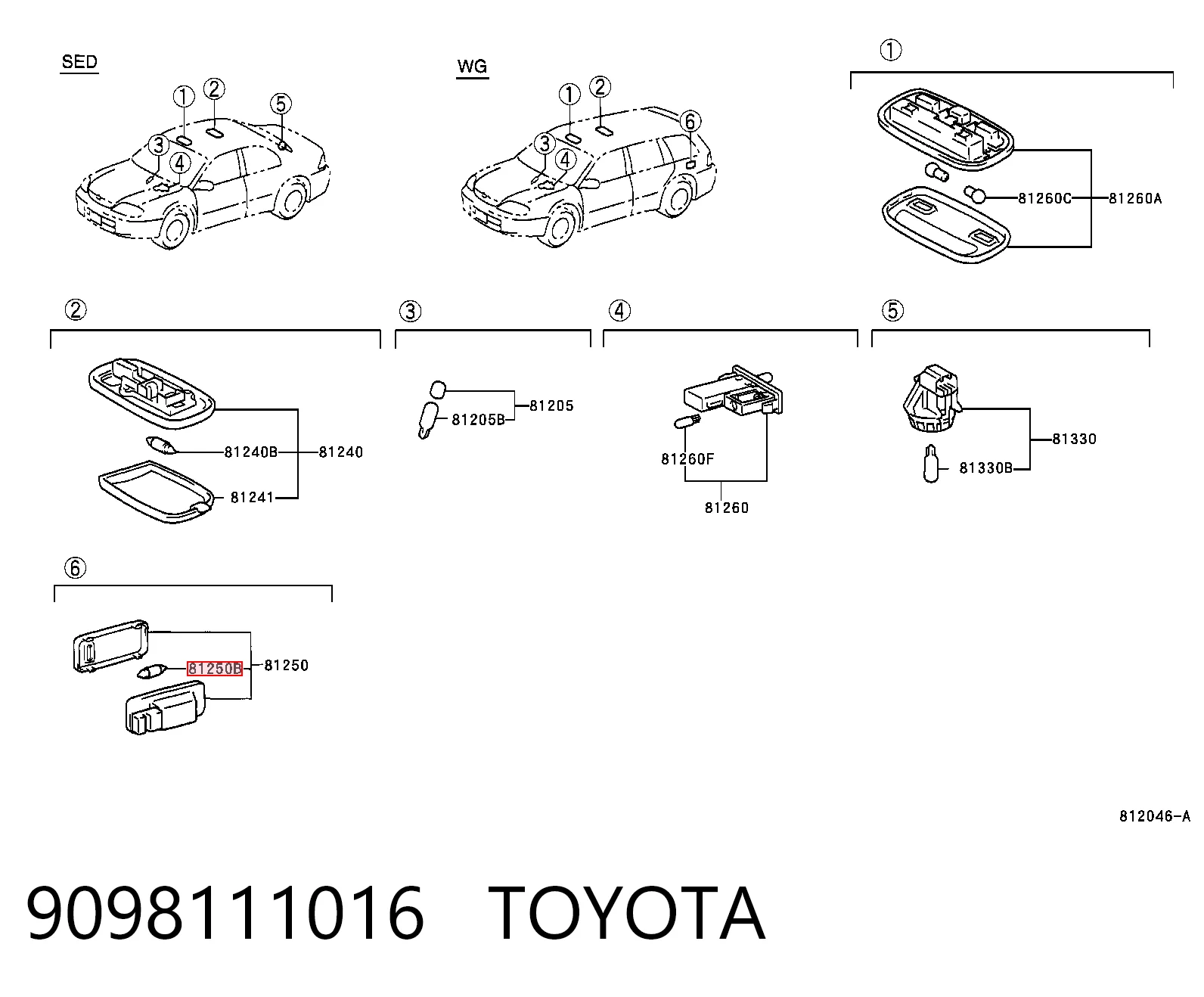 9098111016 Toyota