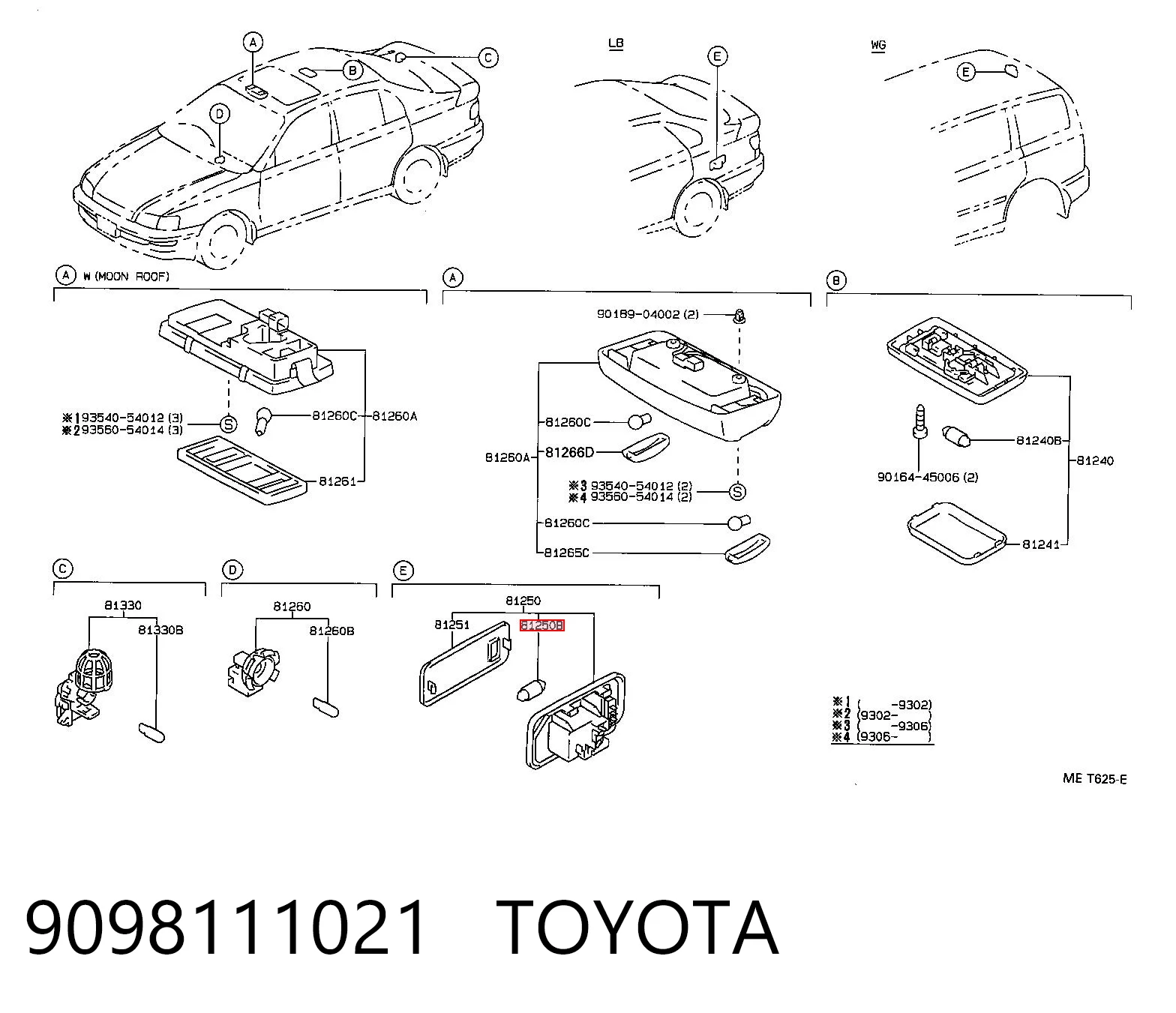 9098111021 Toyota