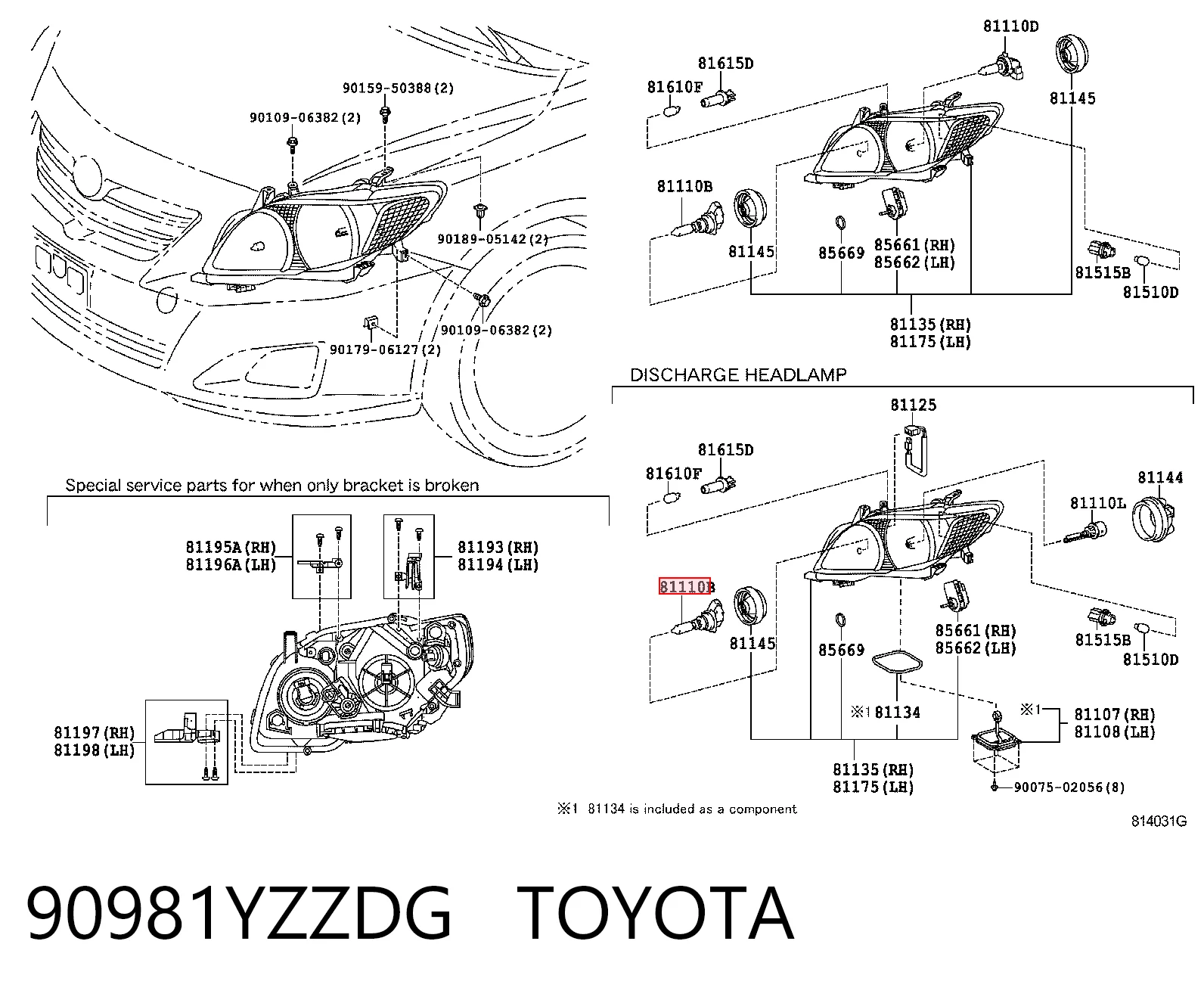 90981YZZDG Toyota