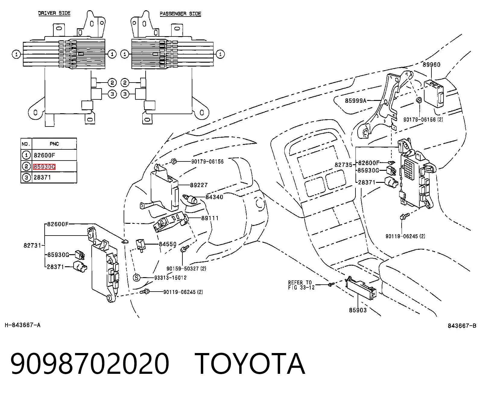 9098702020 Toyota Relé motor de arranque