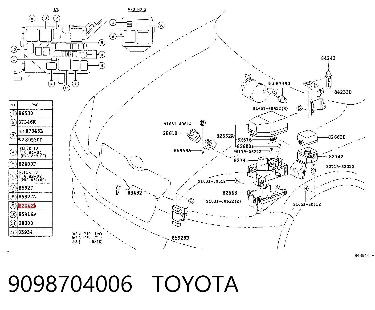 9098704006 Toyota 