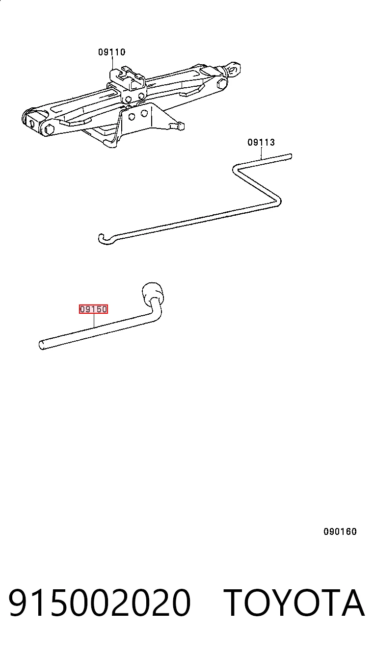 Llave de cruceta 915002020 TOYOTA