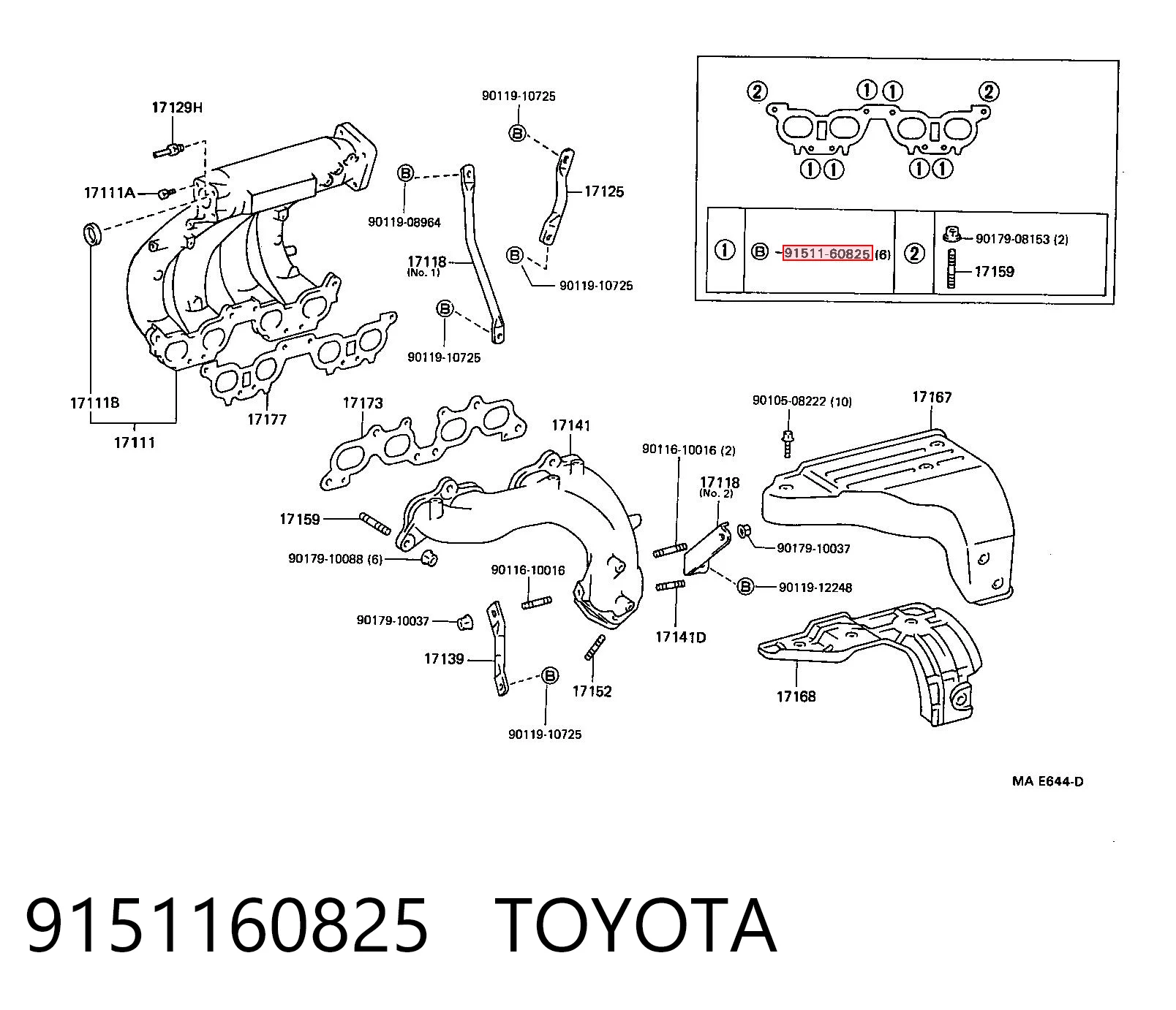 9151160825 Toyota