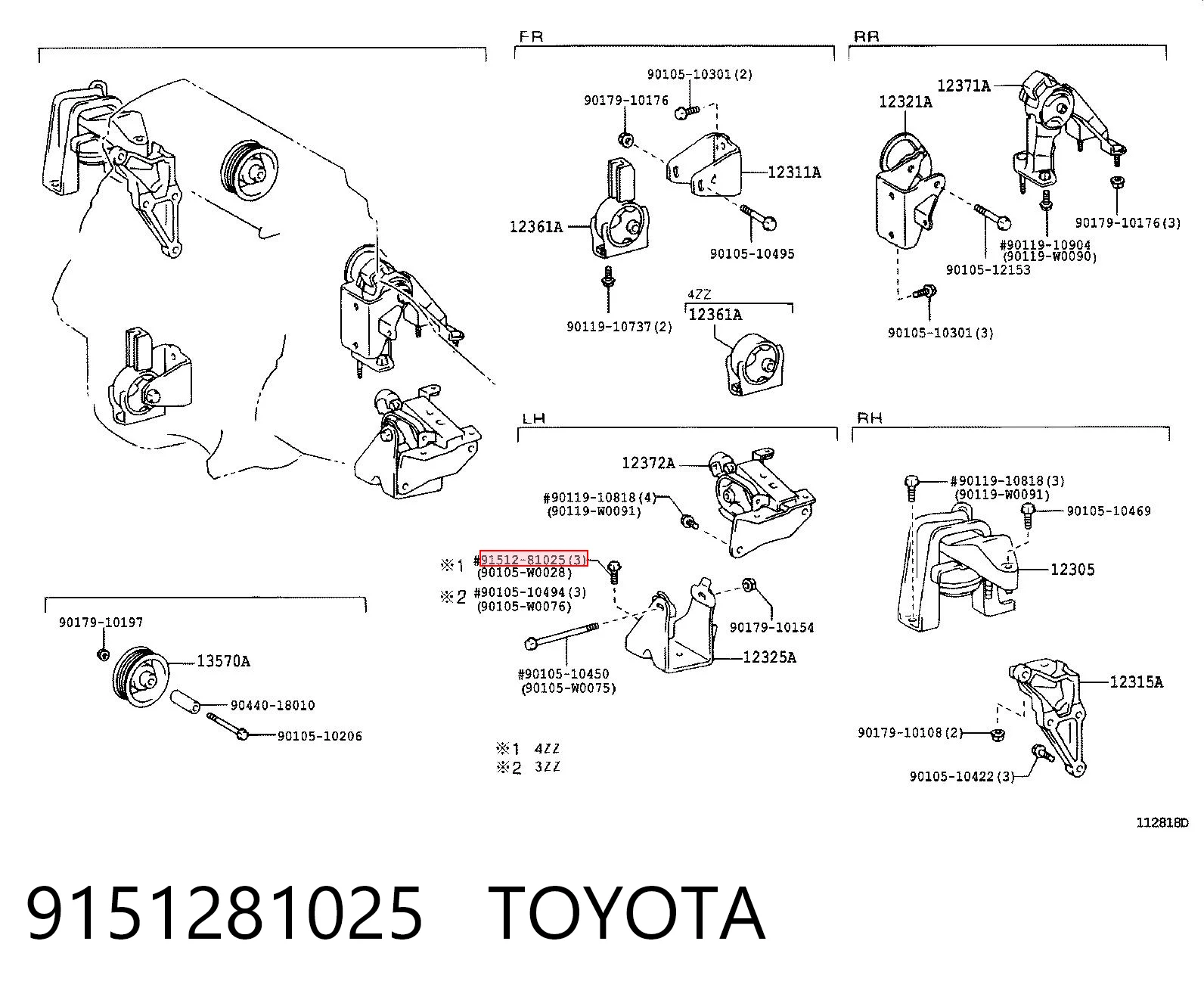 9151281025 Toyota