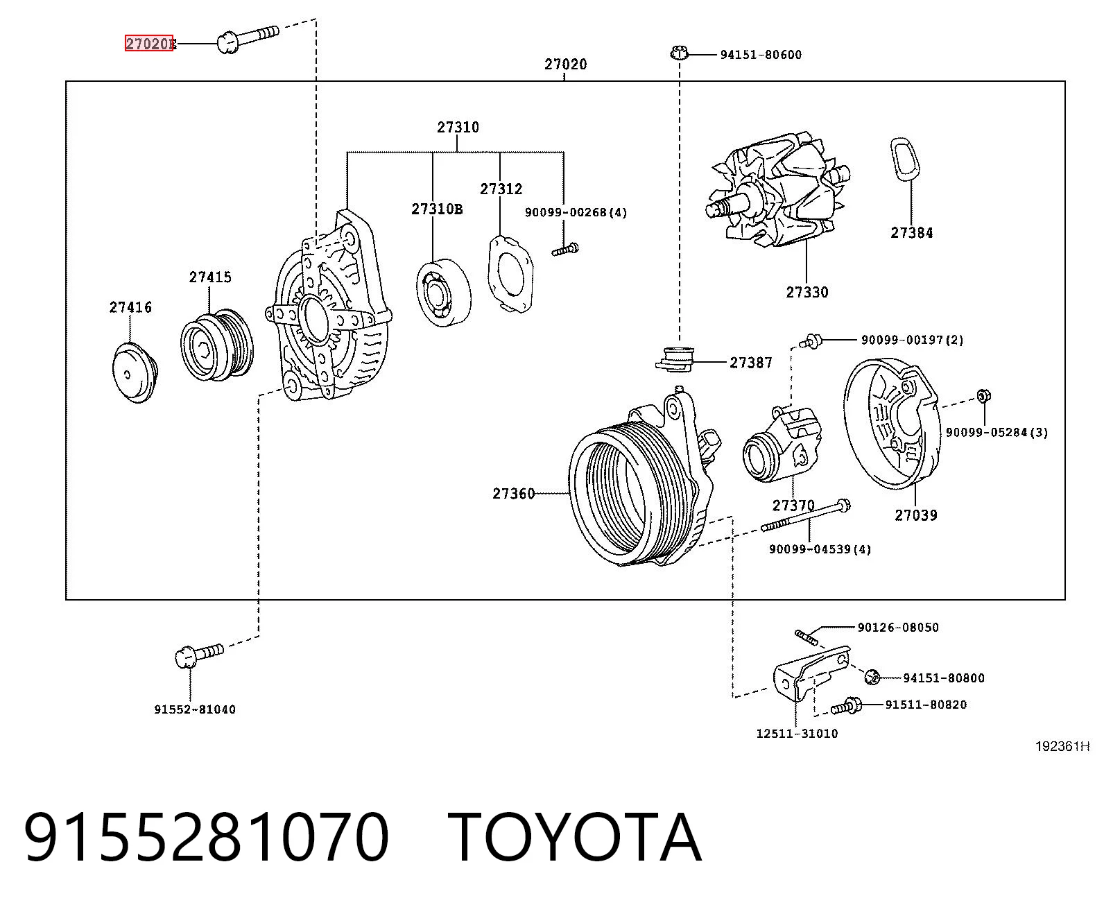9155281070 Toyota