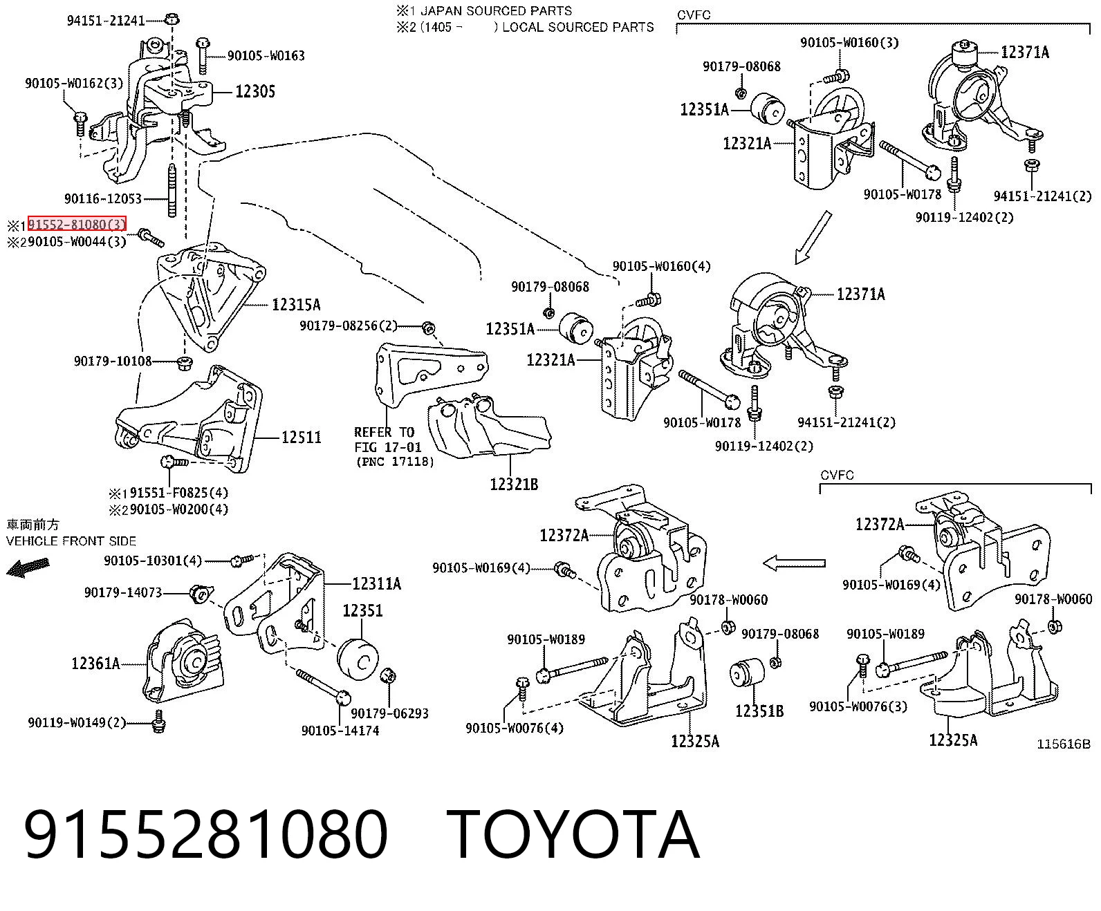 9155281080 Toyota