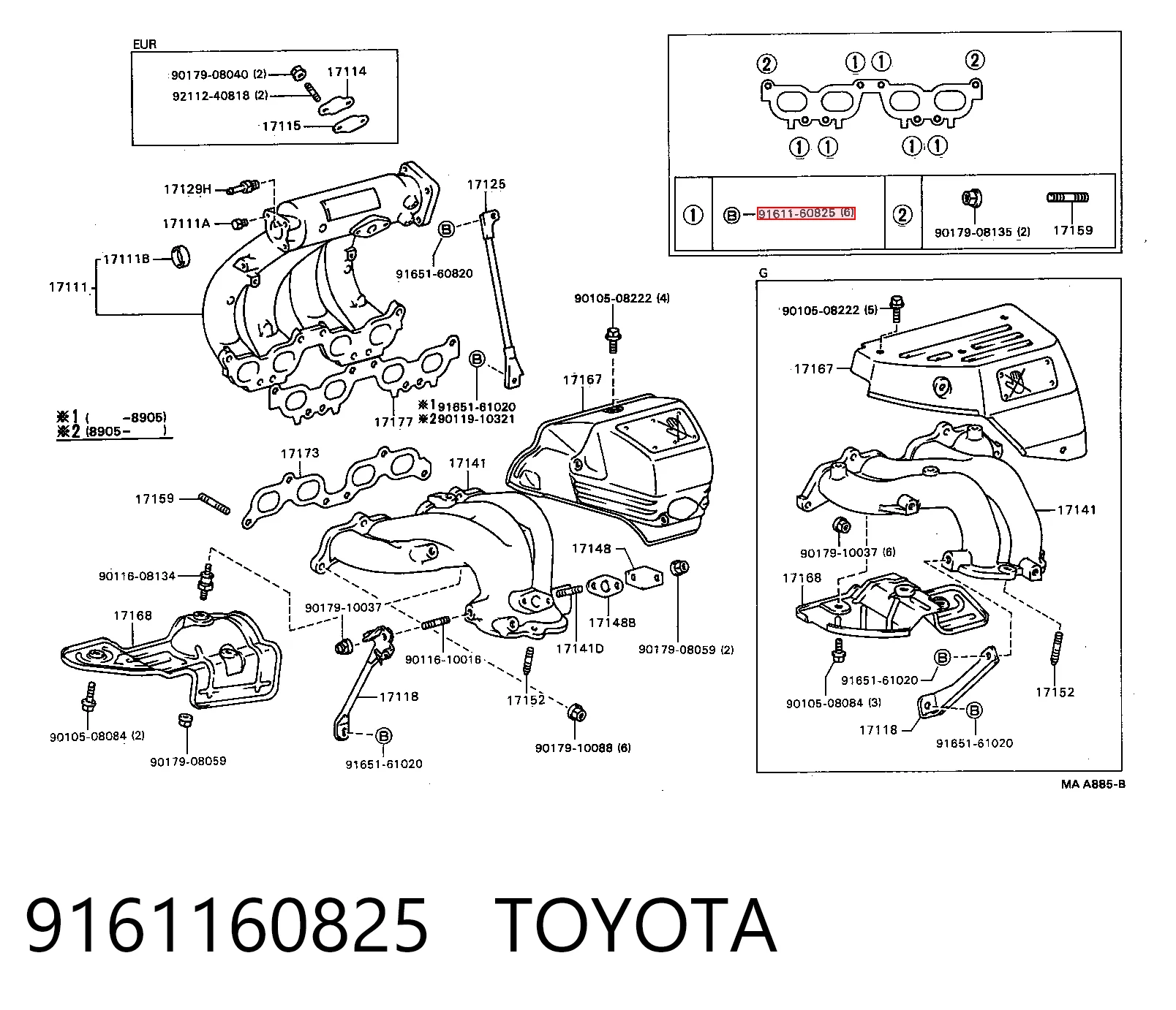 9161160825 Toyota