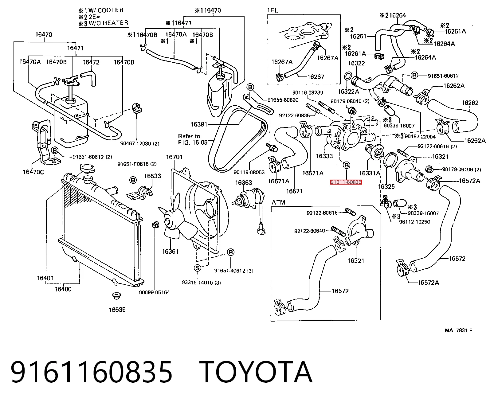 9161160835 Toyota