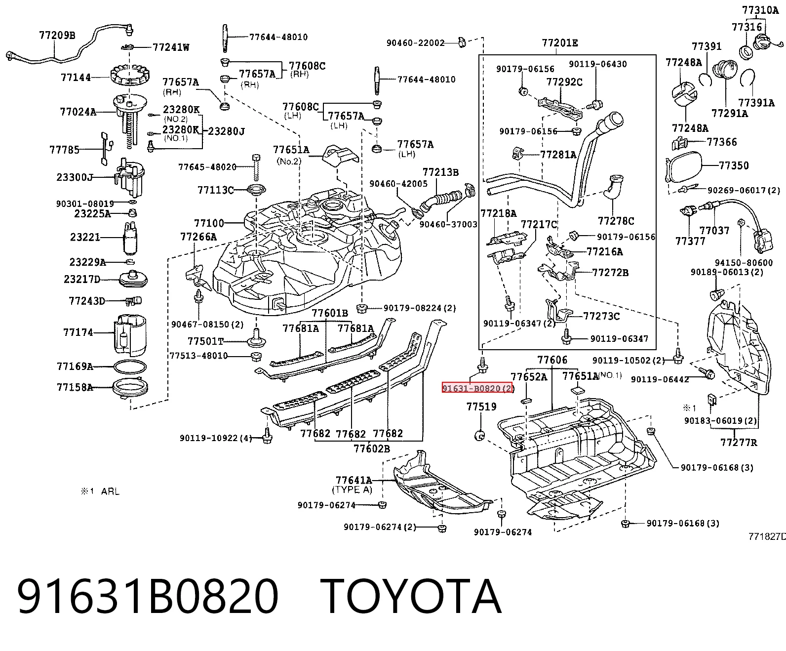 91631B0820 Toyota