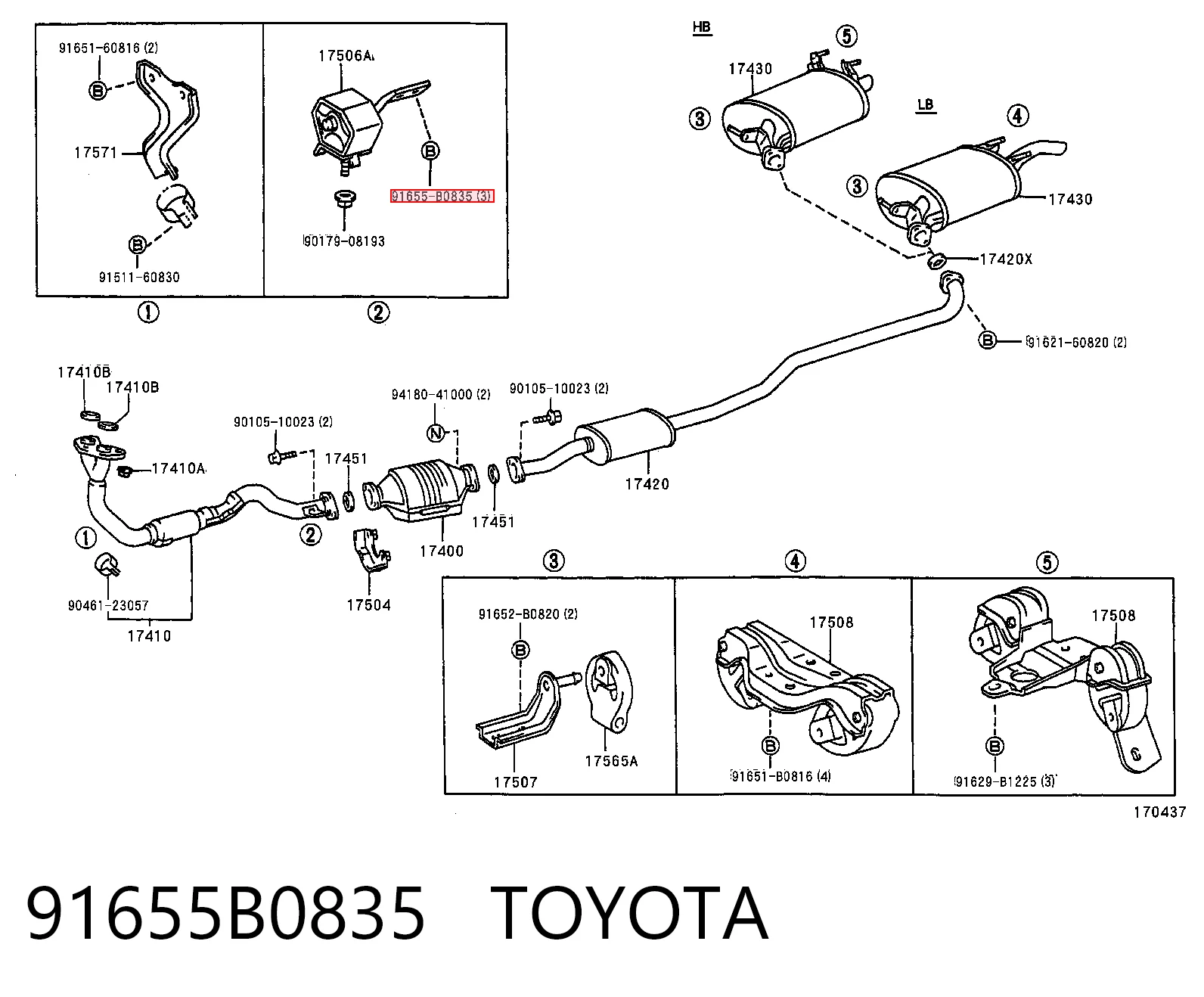 91655B0835 Toyota