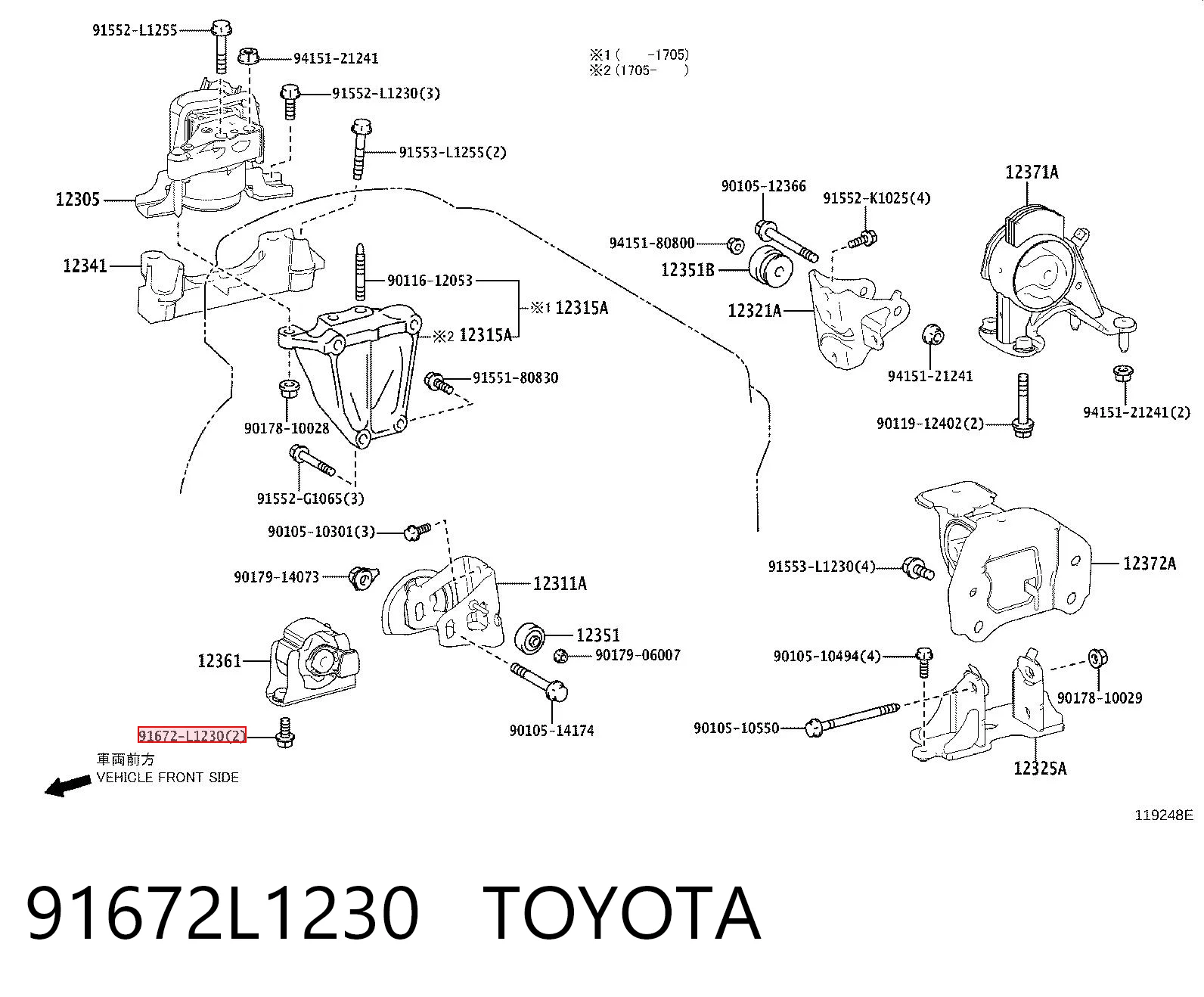 91672L1230 Toyota