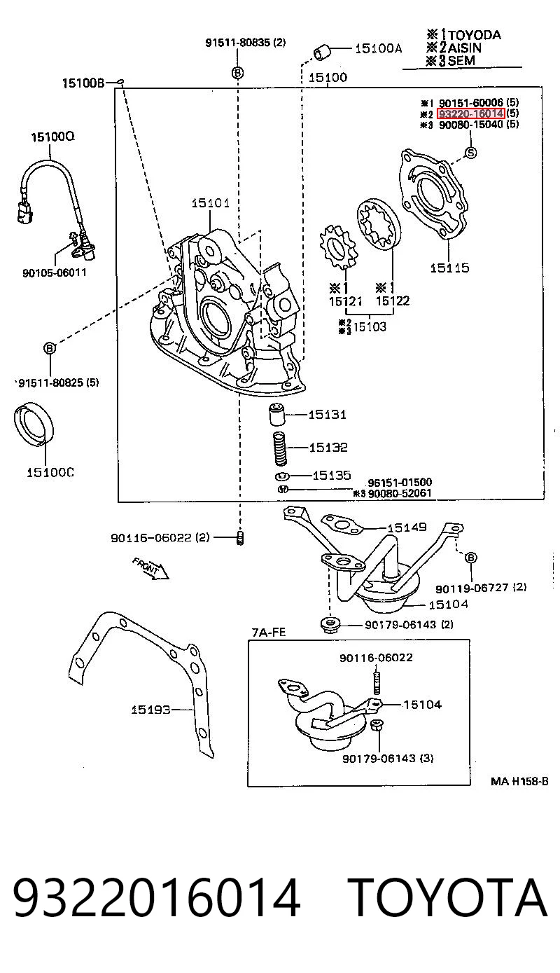 9322016014 Toyota