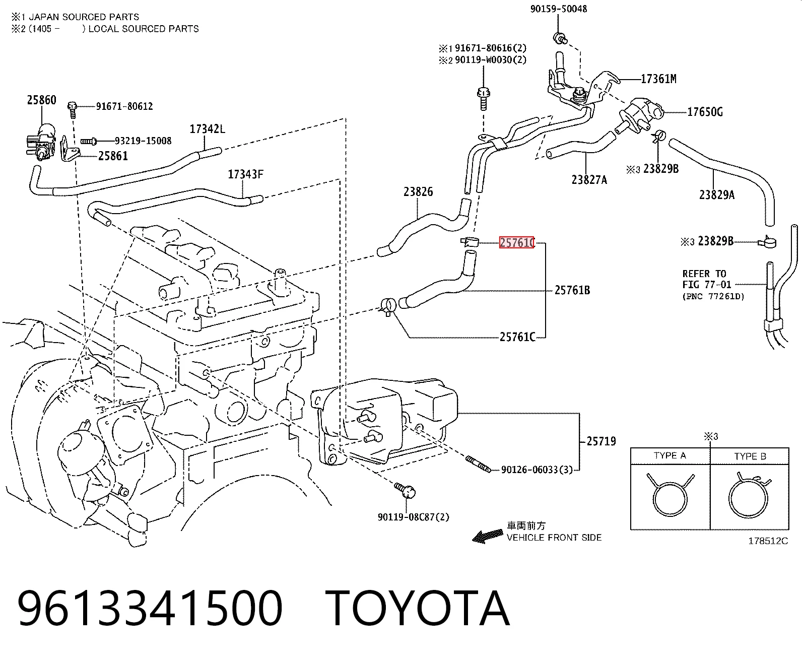 9613341500 Toyota