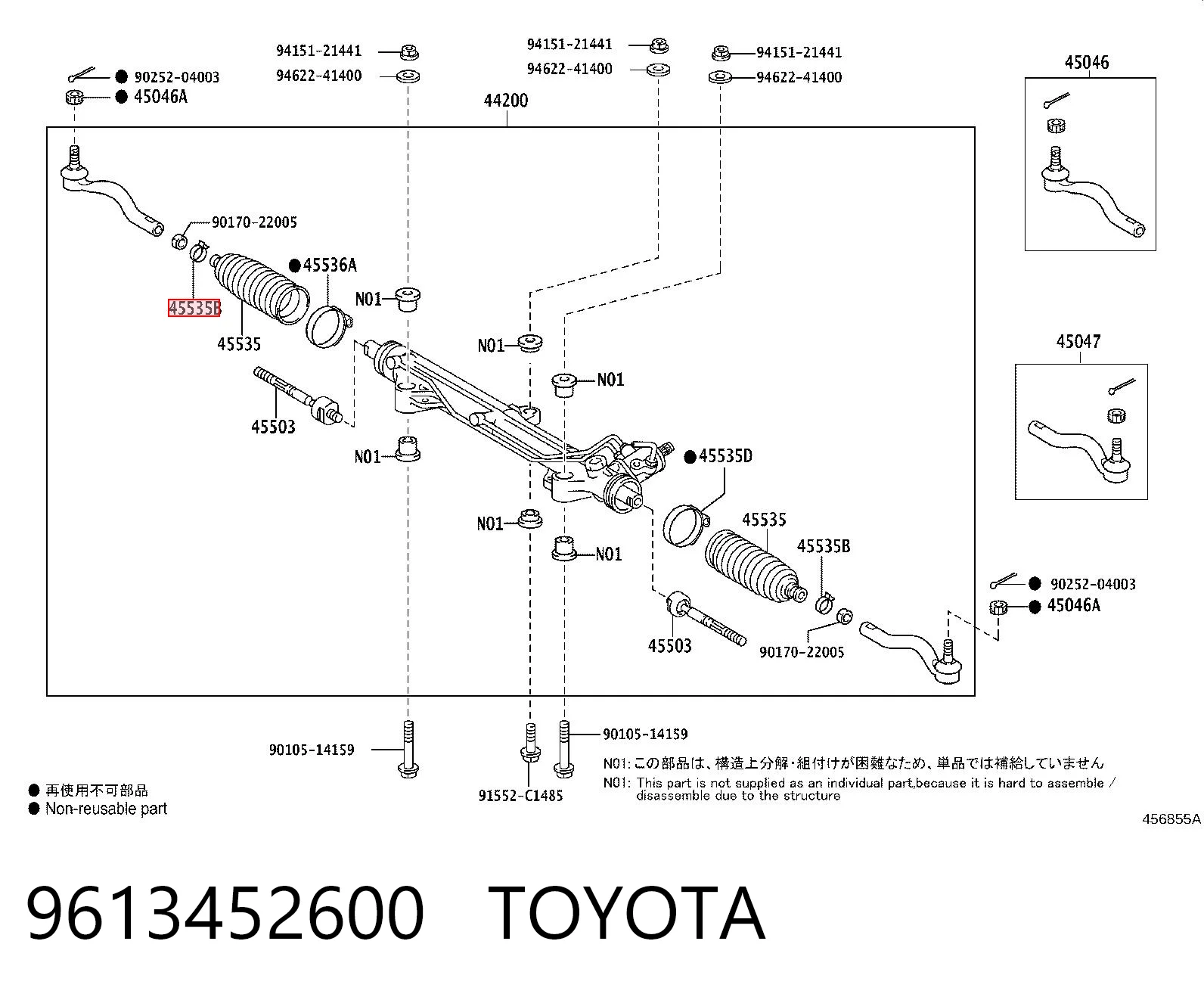 9613452600 Toyota