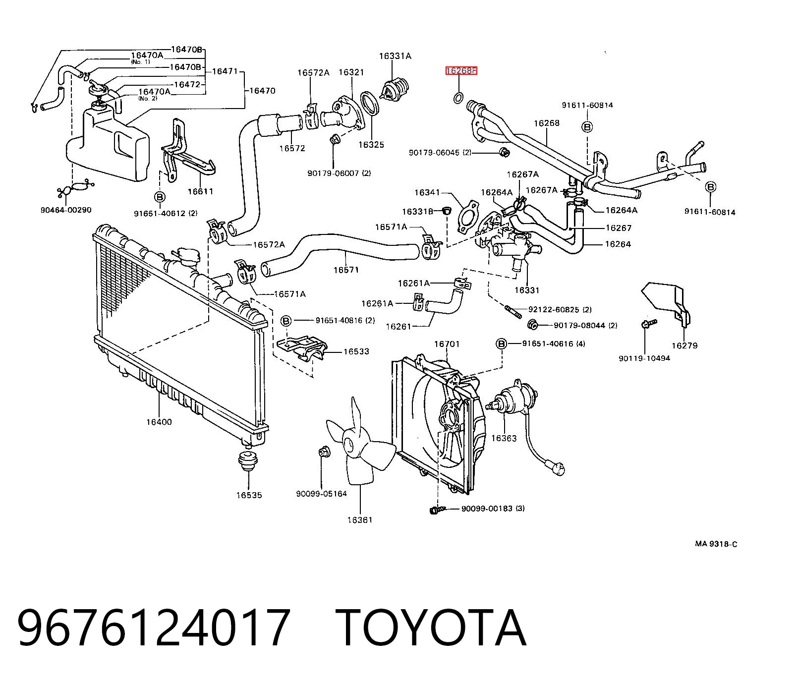 9676124017 Toyota