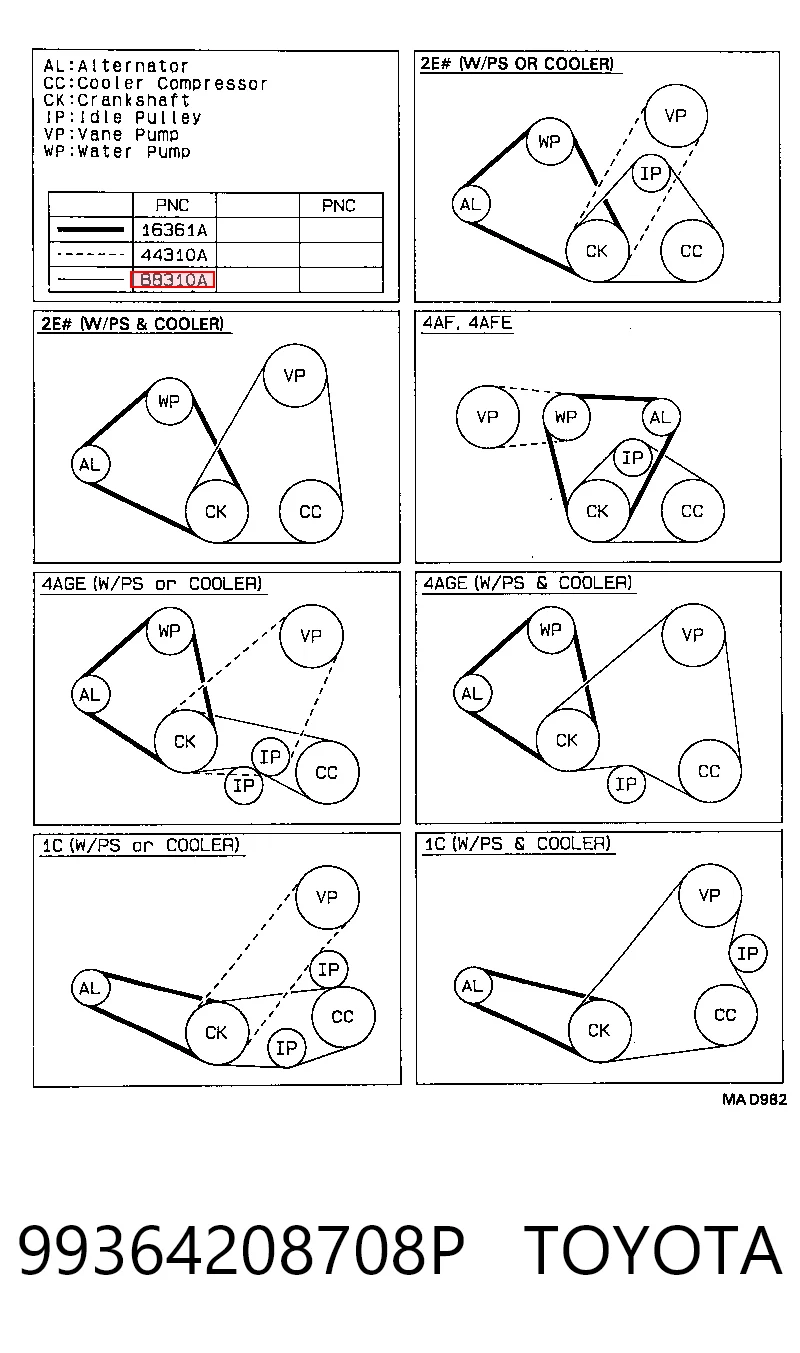  Correa de alternador KIA Carnival 1