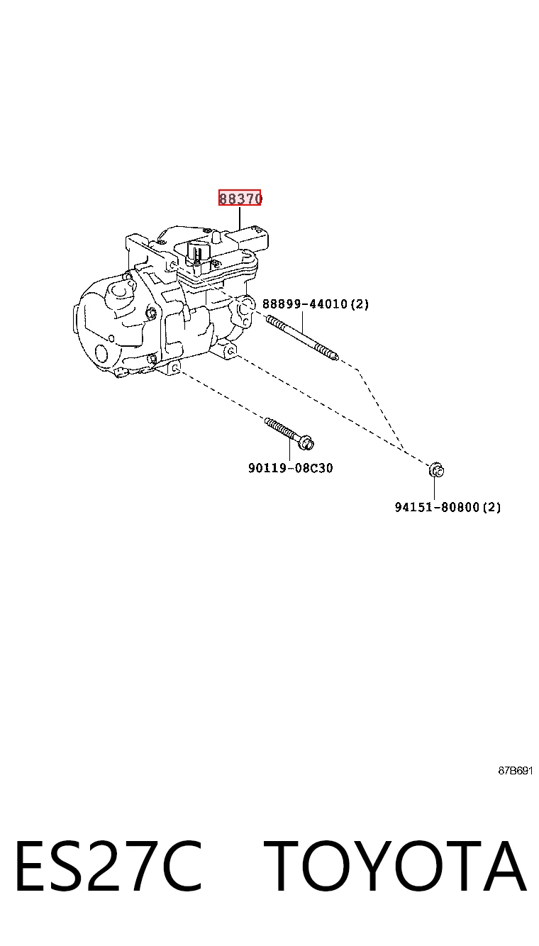 ES27C Toyota Compresor climatizador