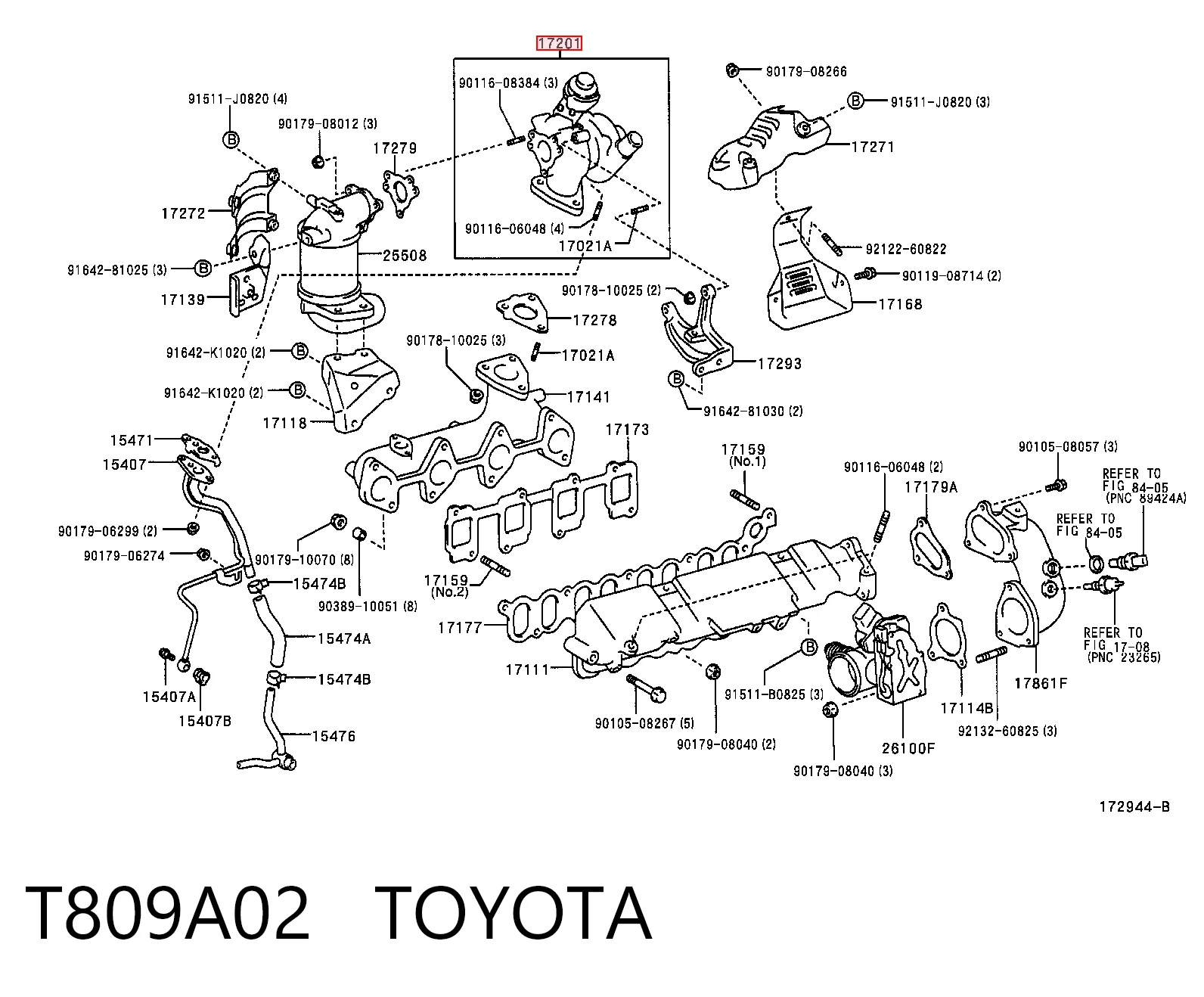 Turbocompresor T809A02 TOYOTA