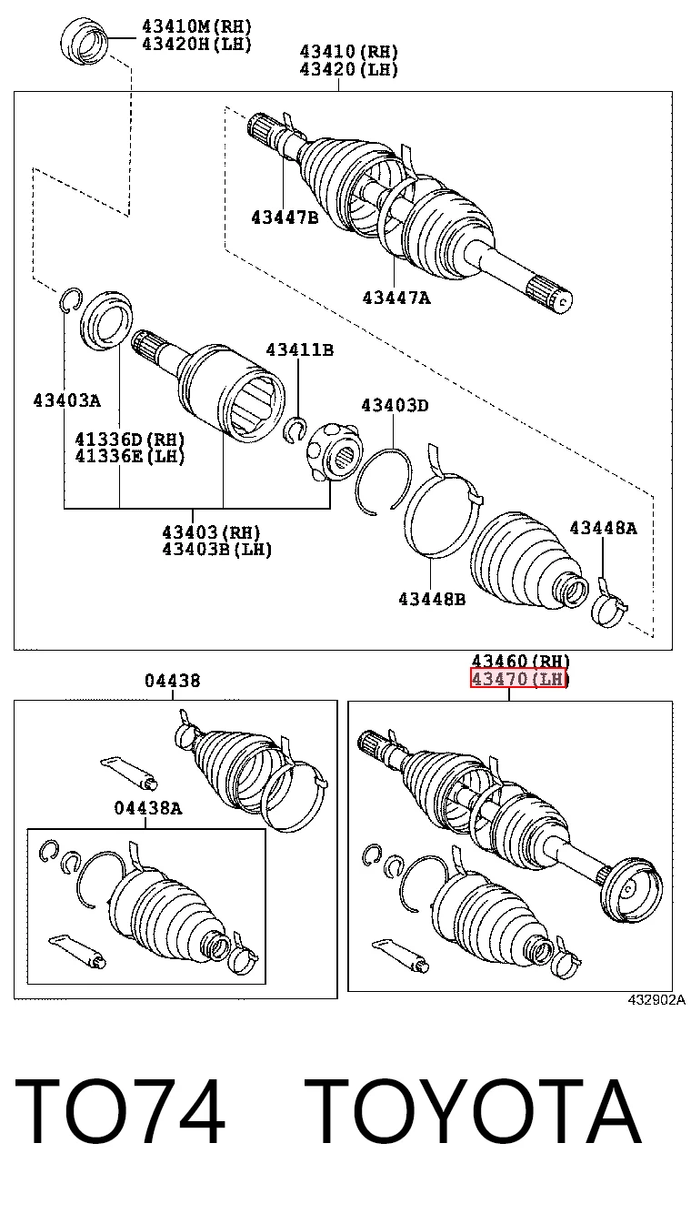 TO74 Toyota Semieje delantero