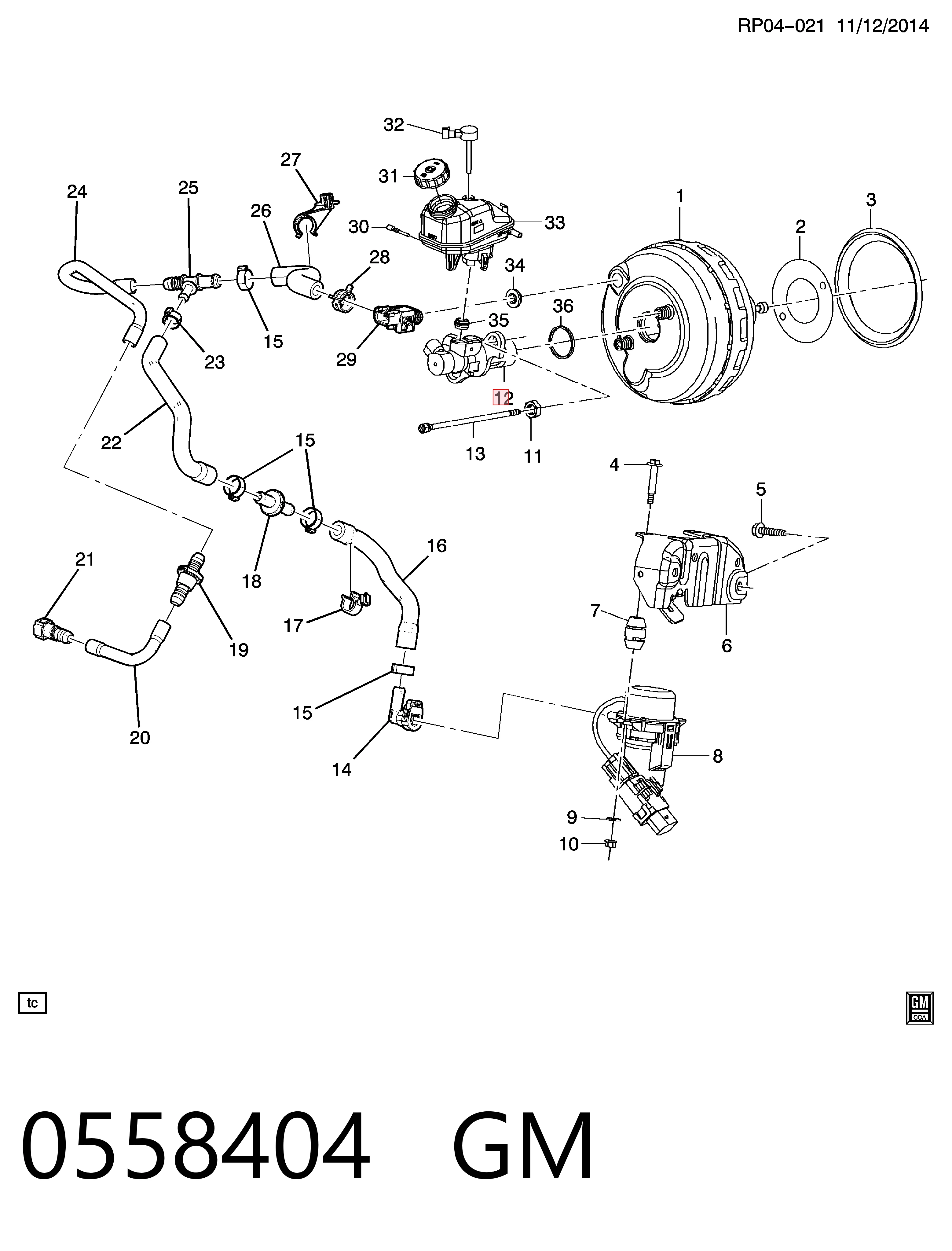 Cilindro principal de frenos para Opel Astra J 