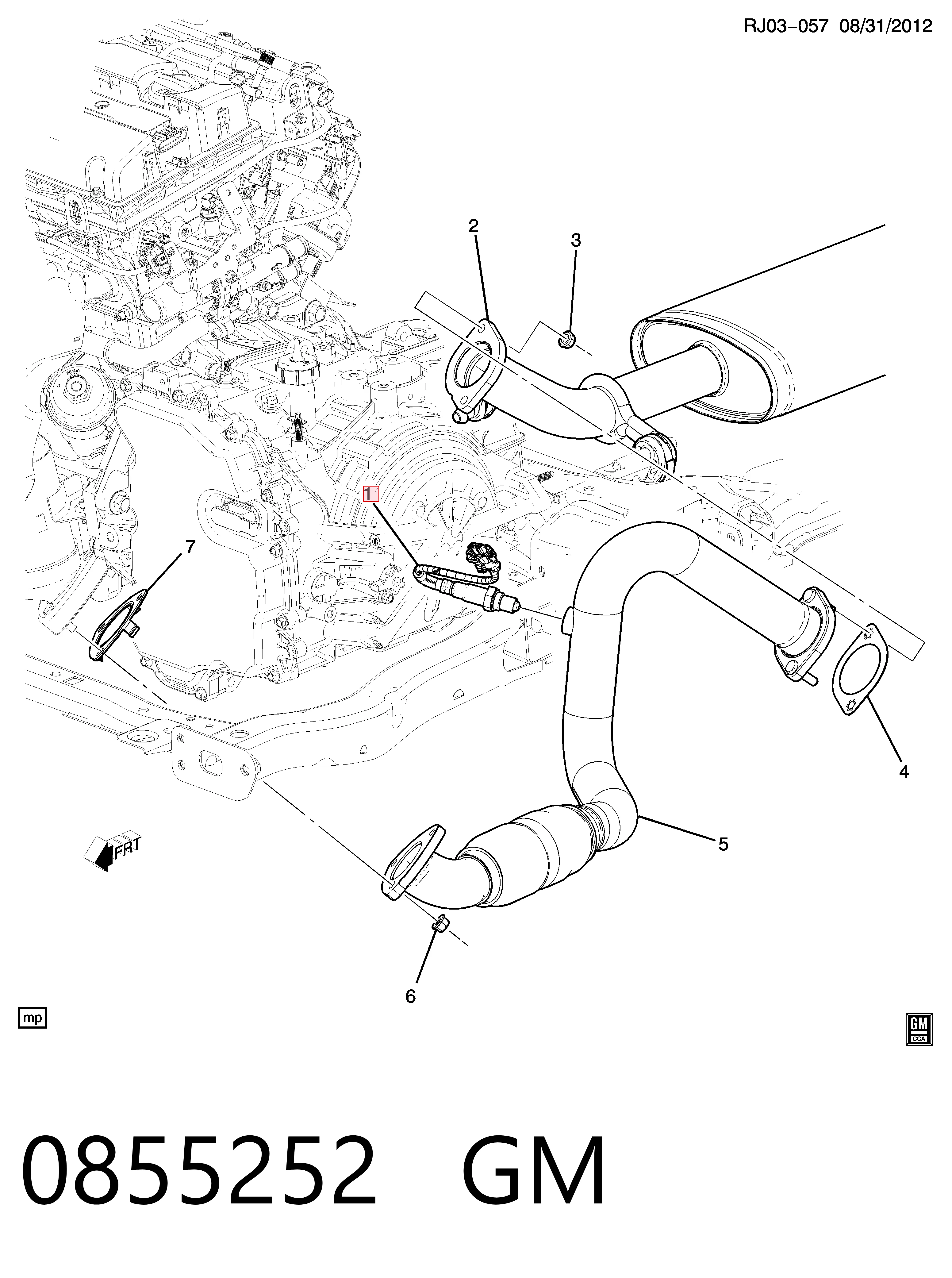 Sonda lambda de oxígeno posterior al catalizador 55562206 VAG