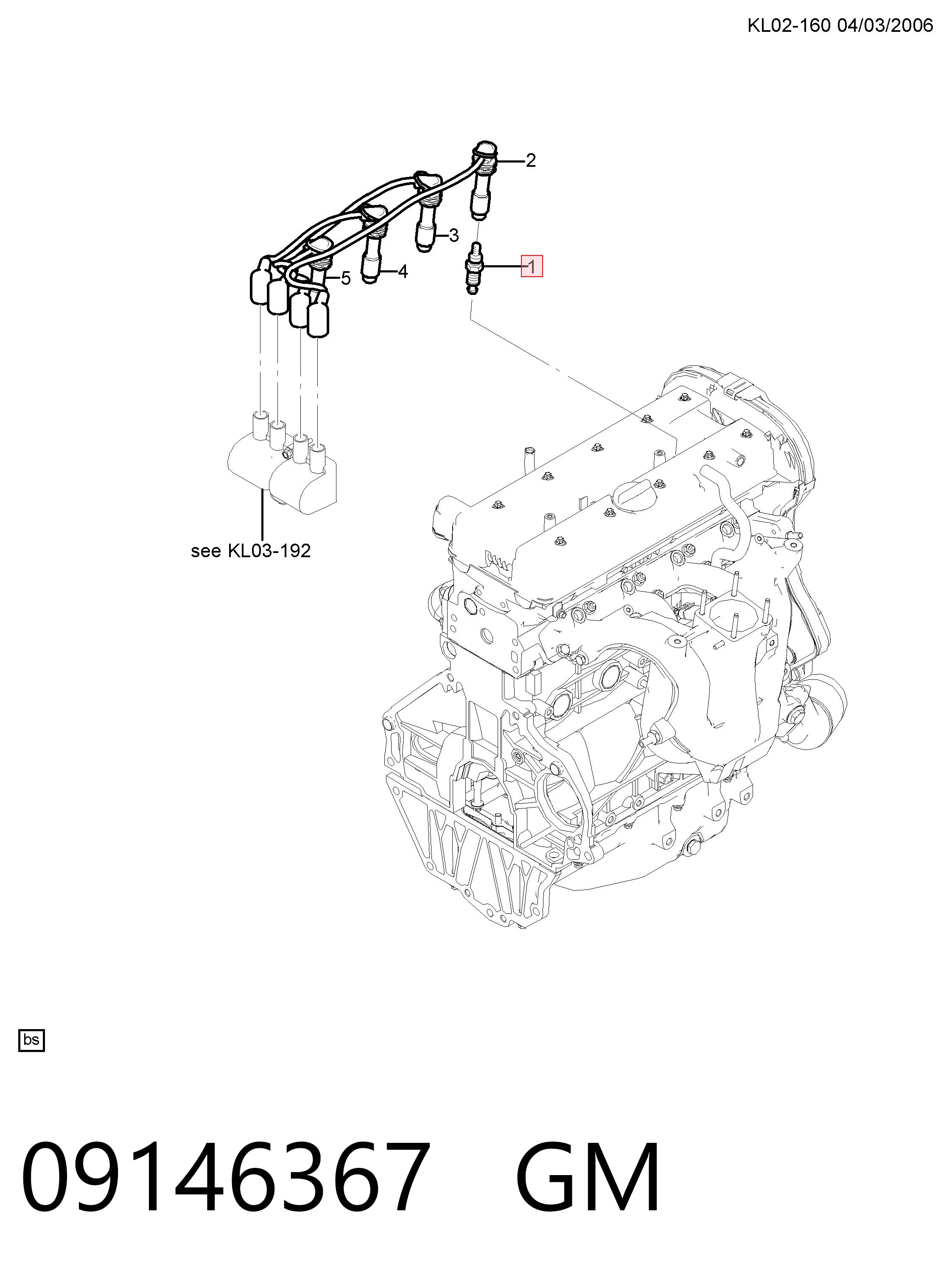 Bujía de ignición para Chevrolet Lacetti  J200