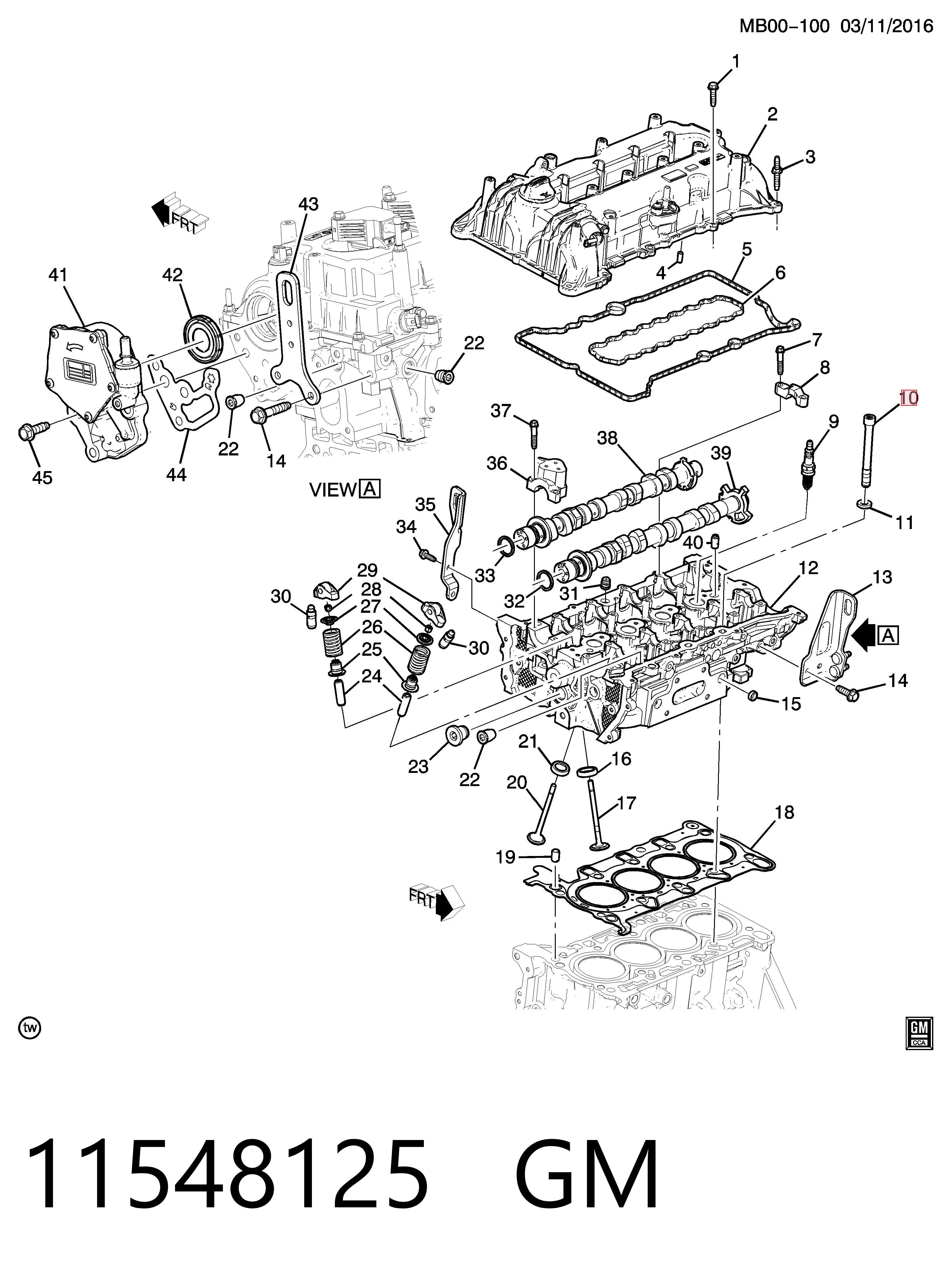 Pernos de culata Opel Astra (2015-2022)