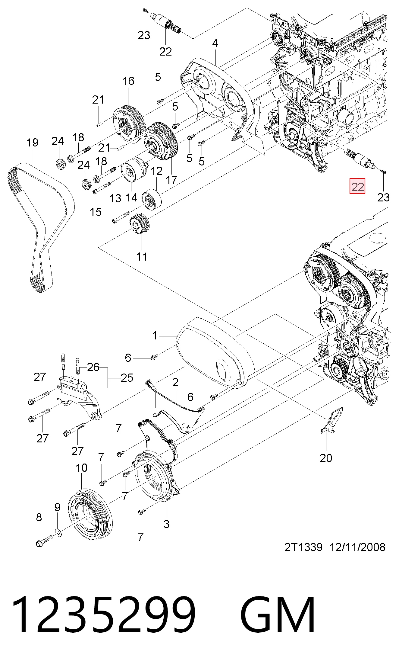 Válvula de control de aceite del árbol de levas para Opel Astra  (L35)