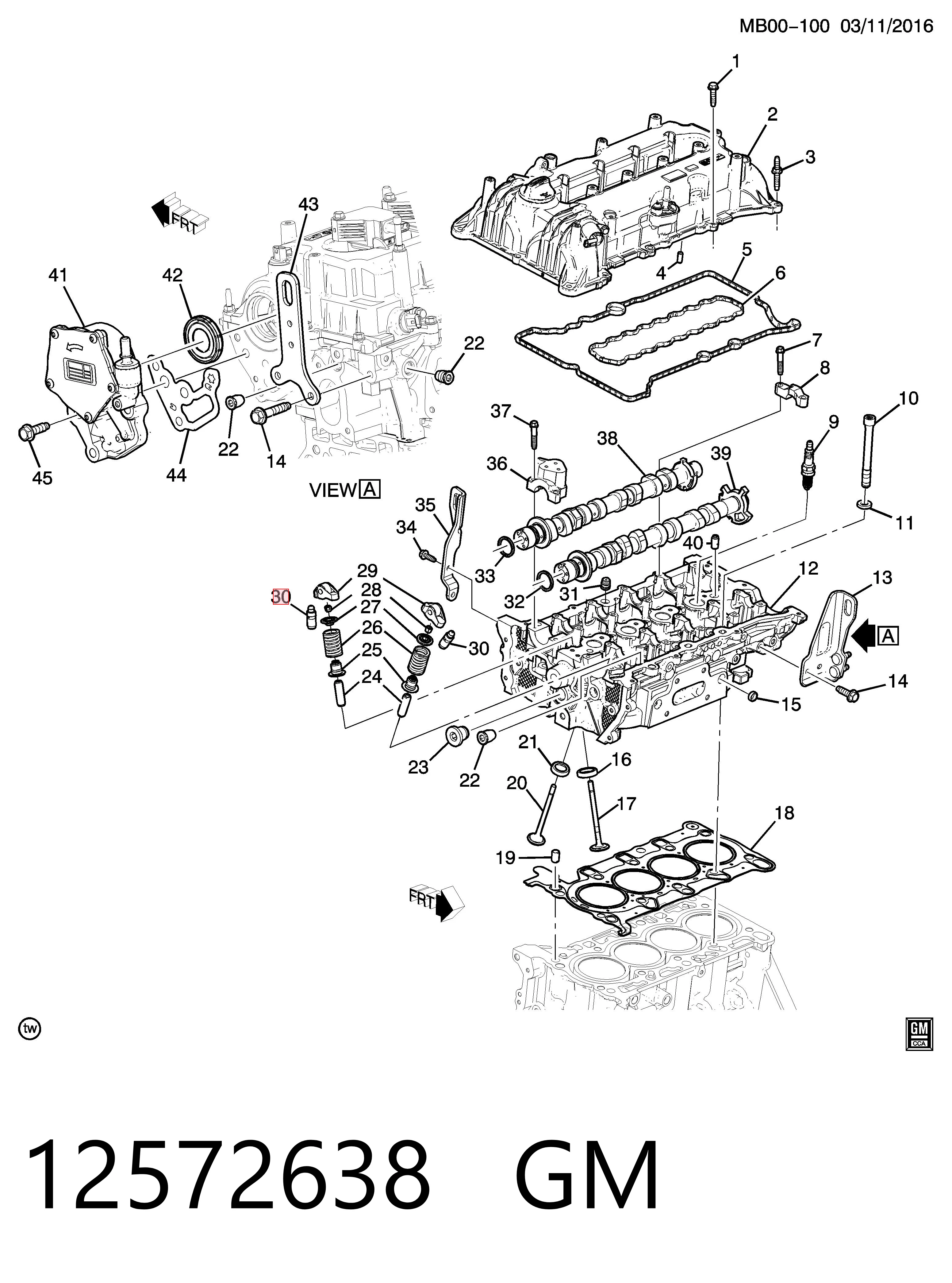 12572638 General Motors Taqués de motor