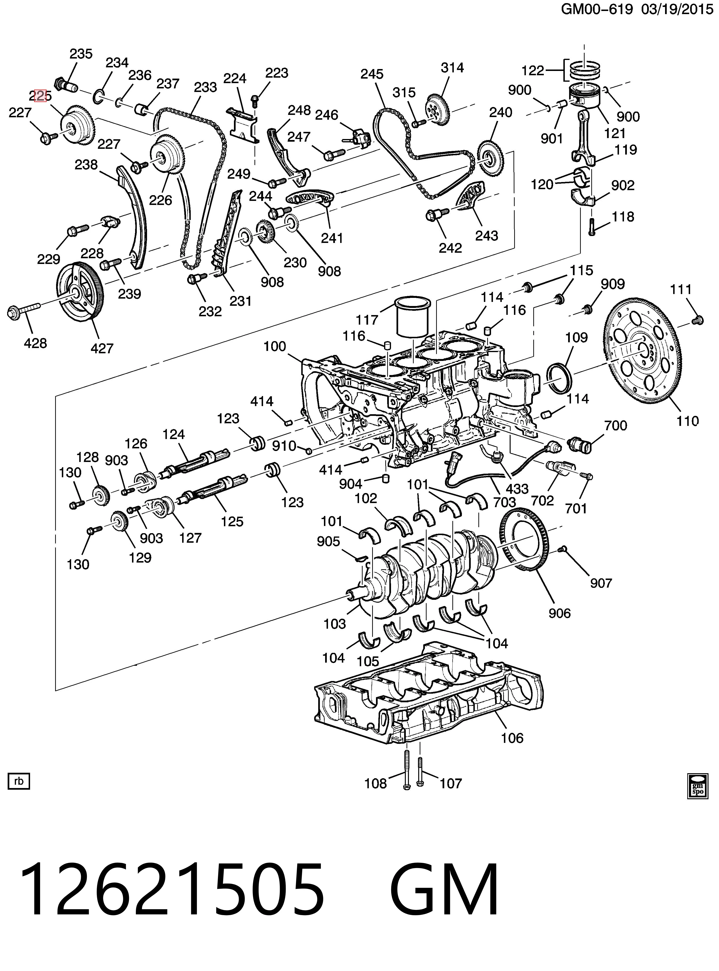 Comprar 12621505 Peugeot/Citroen Engranaje del árbol de levas de escape