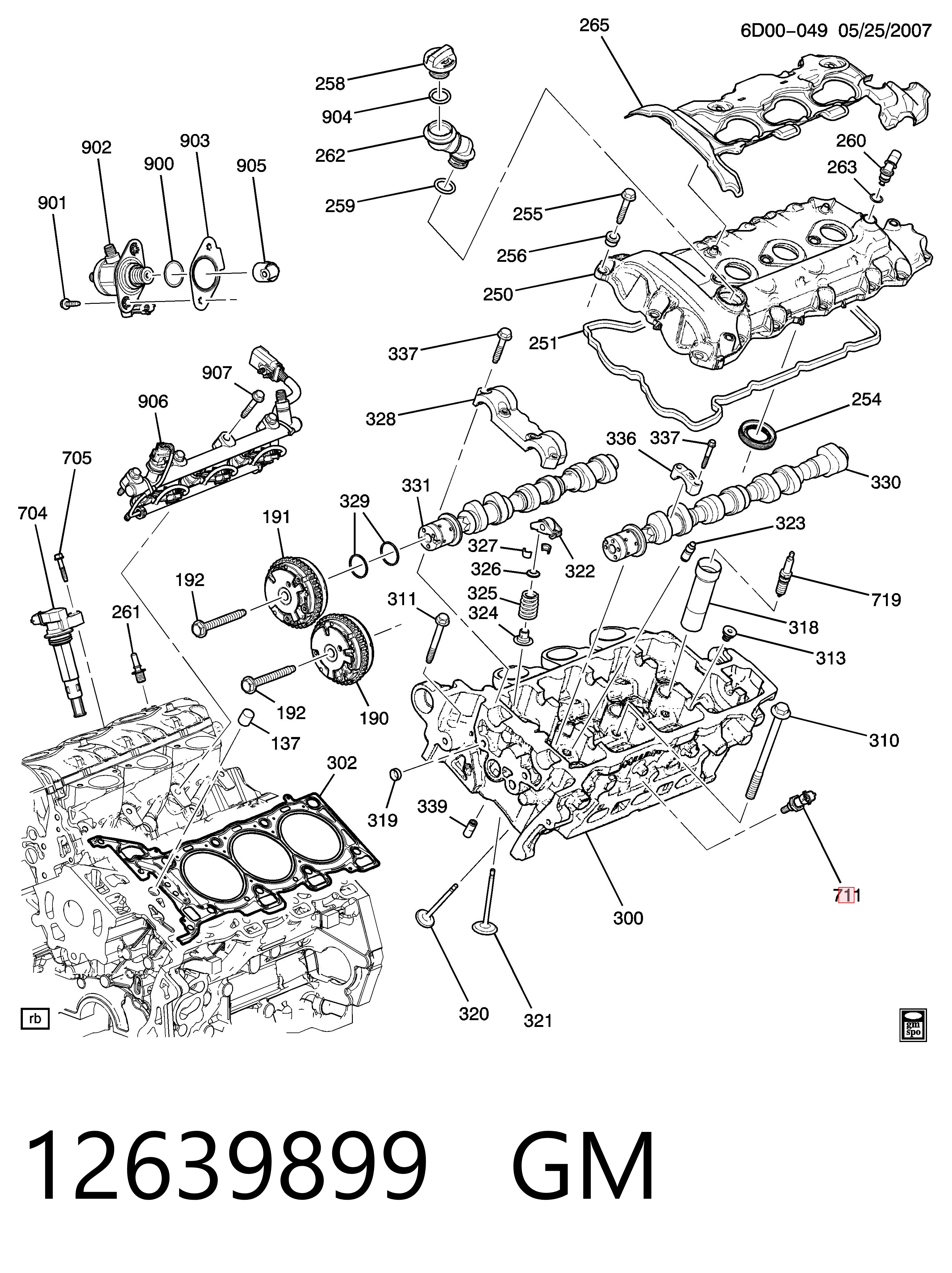 12639899 General Motors Sensor temperatura refrigerante