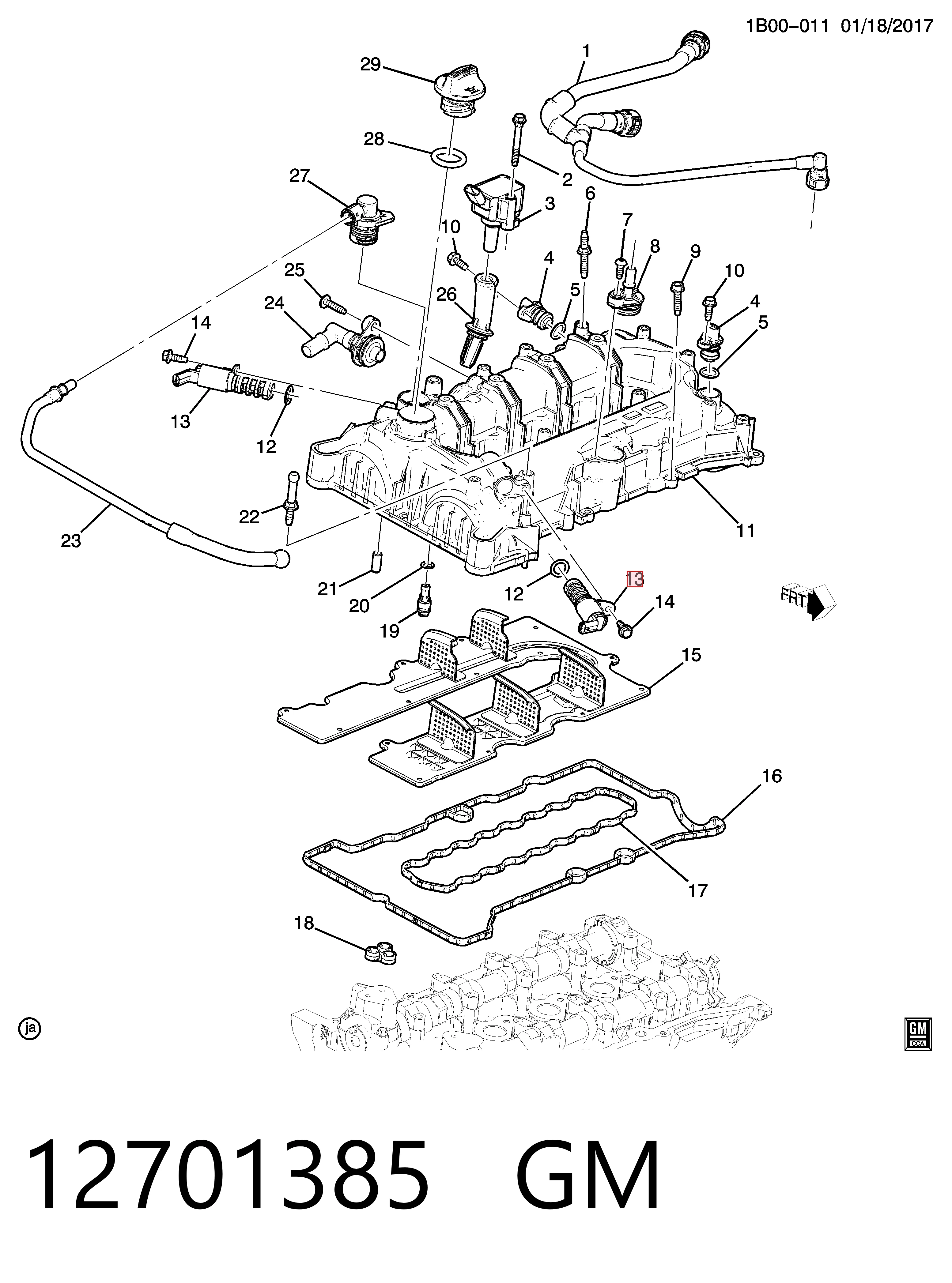 Válvula de control de aceite del árbol de levas Opel Corsa E