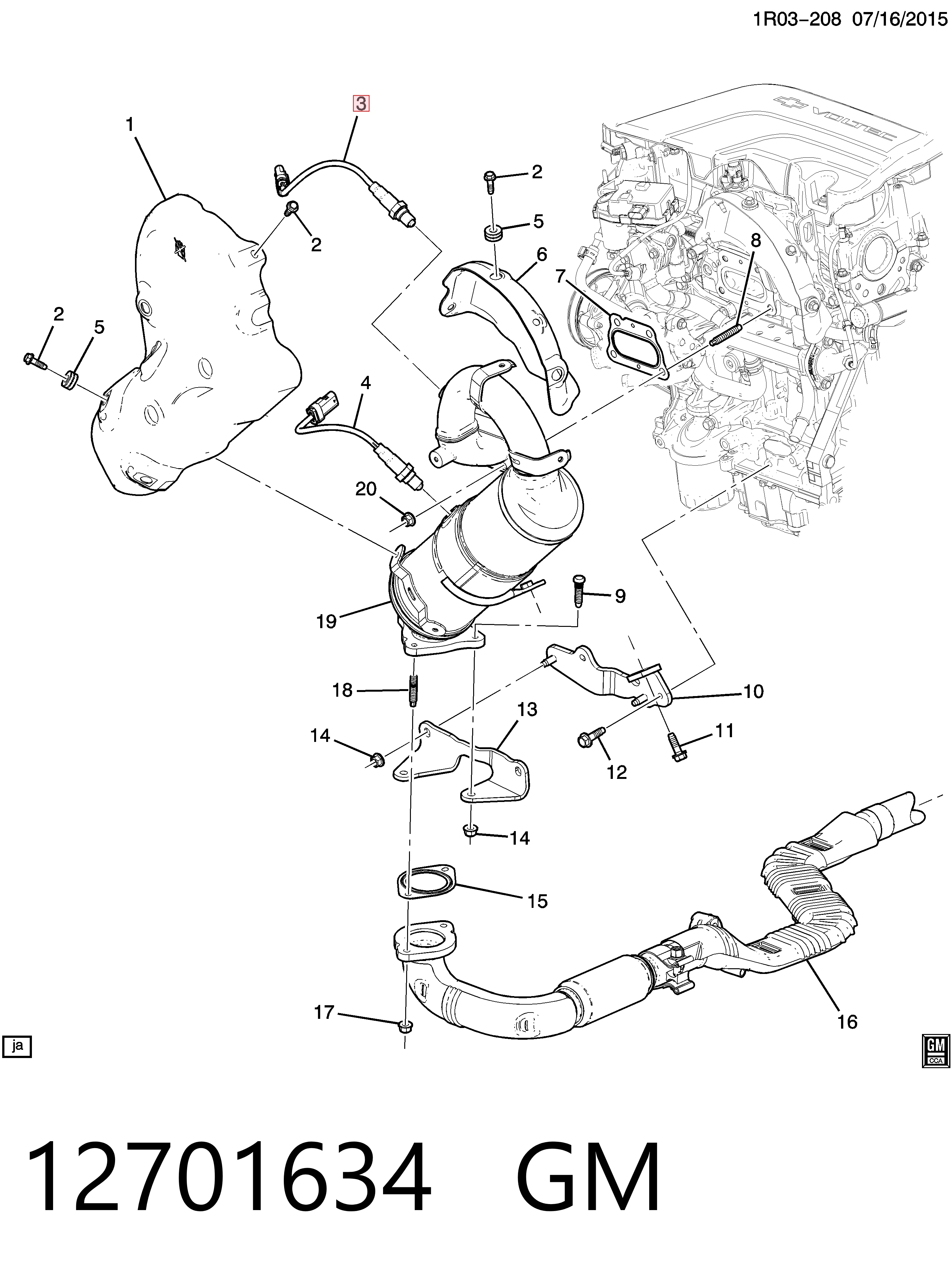 12701634 General Motors Sonda lambda (NOx, O2)