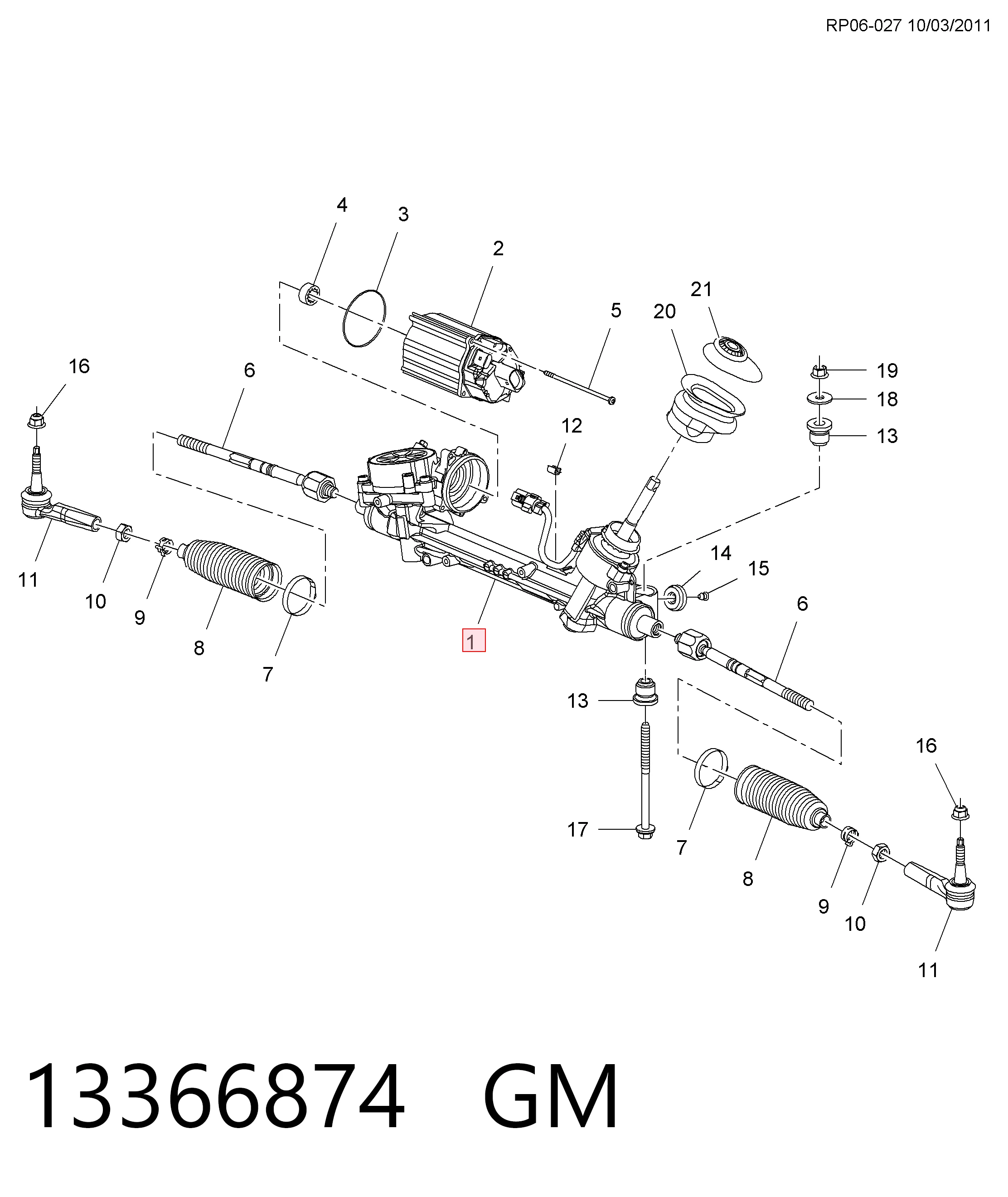 Caja de dirección Opel Astra J