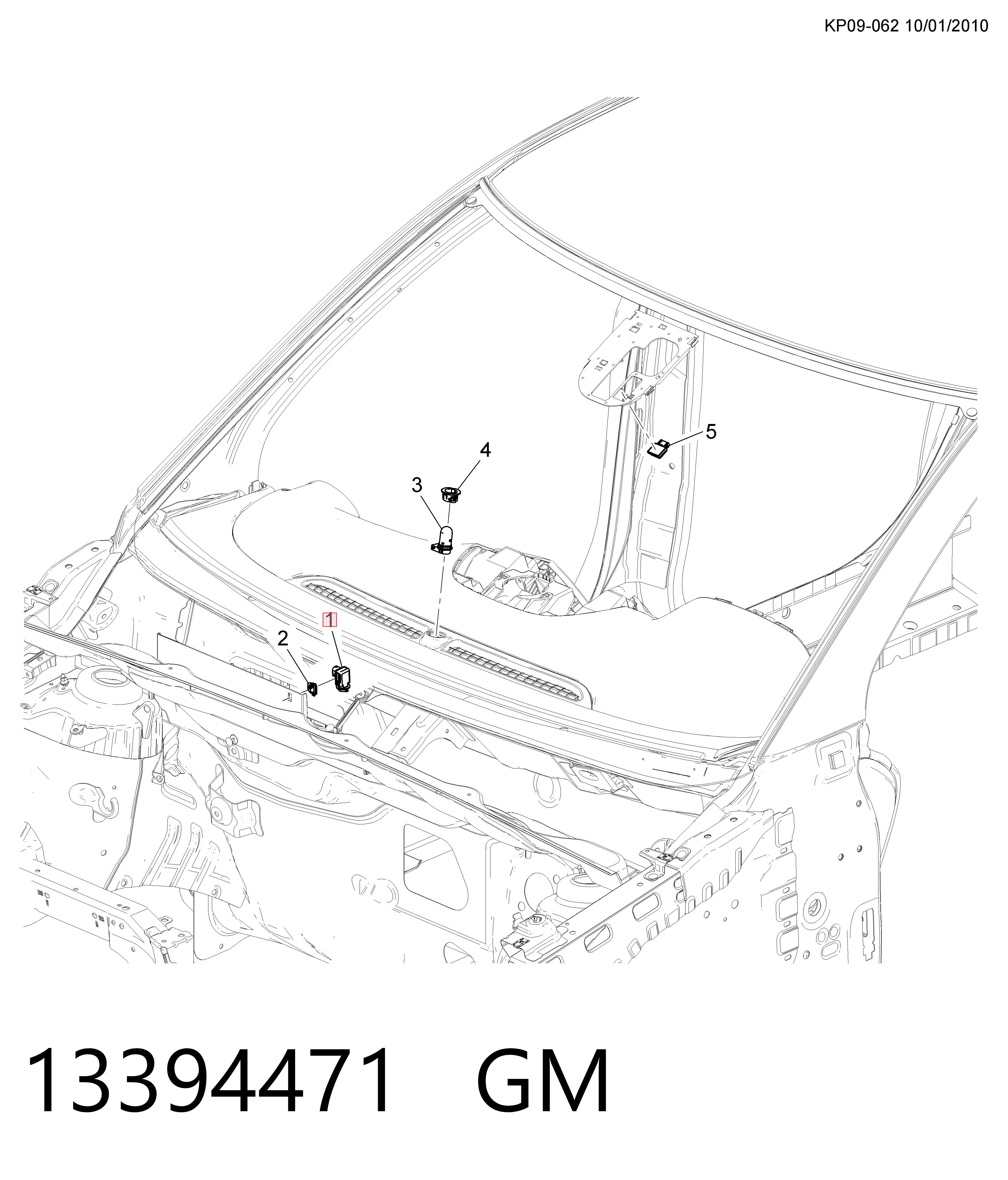 13394471 General Motors Sensor de contaminación del aire