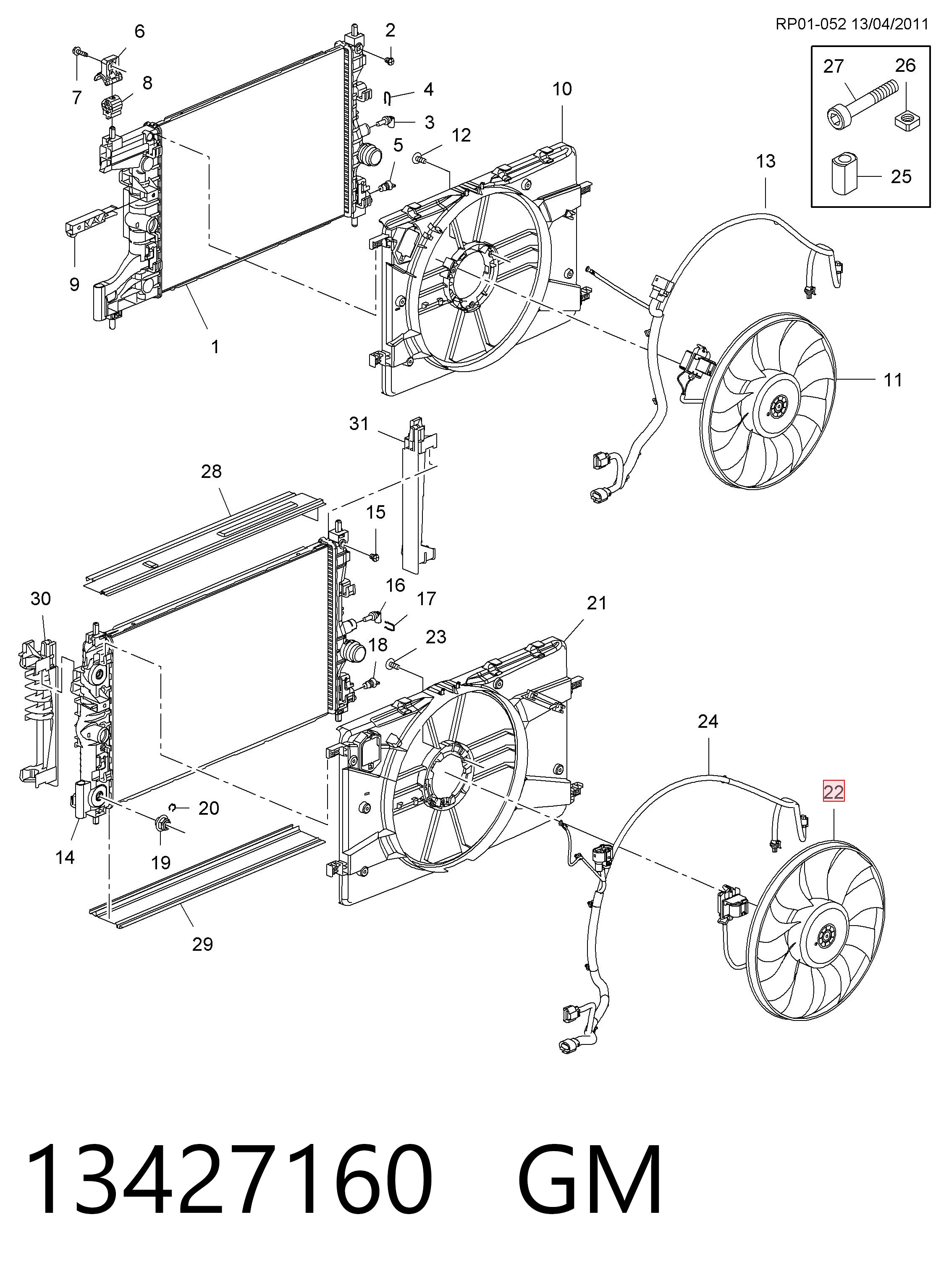 Comprar 13347163 Peugeot/Citroen Ventilador del motor