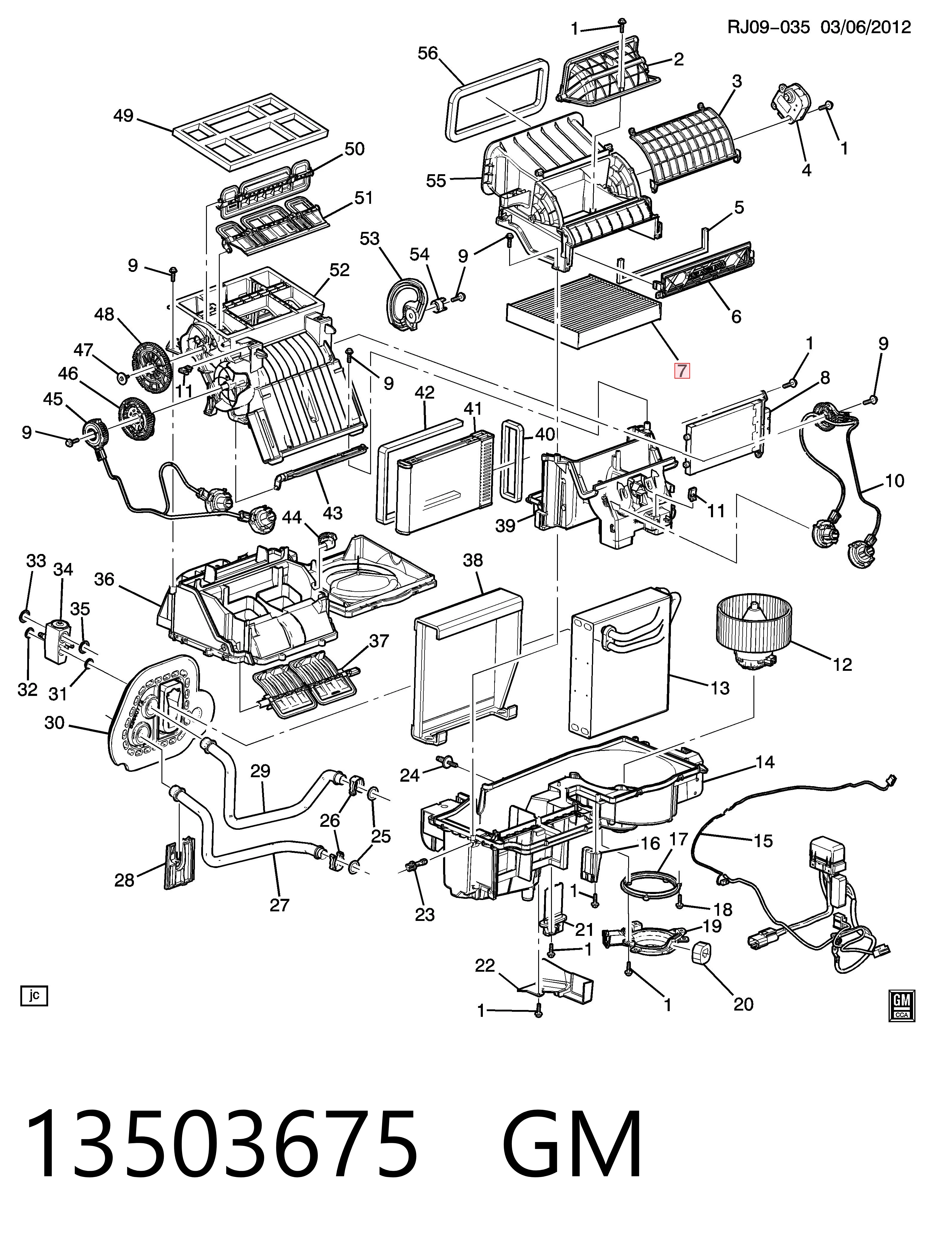13503675 General Motors Filtro antipolen