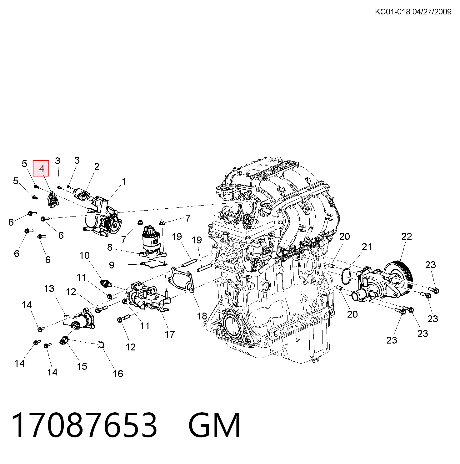 17087653 General Motors Sensor de posición del acelerador