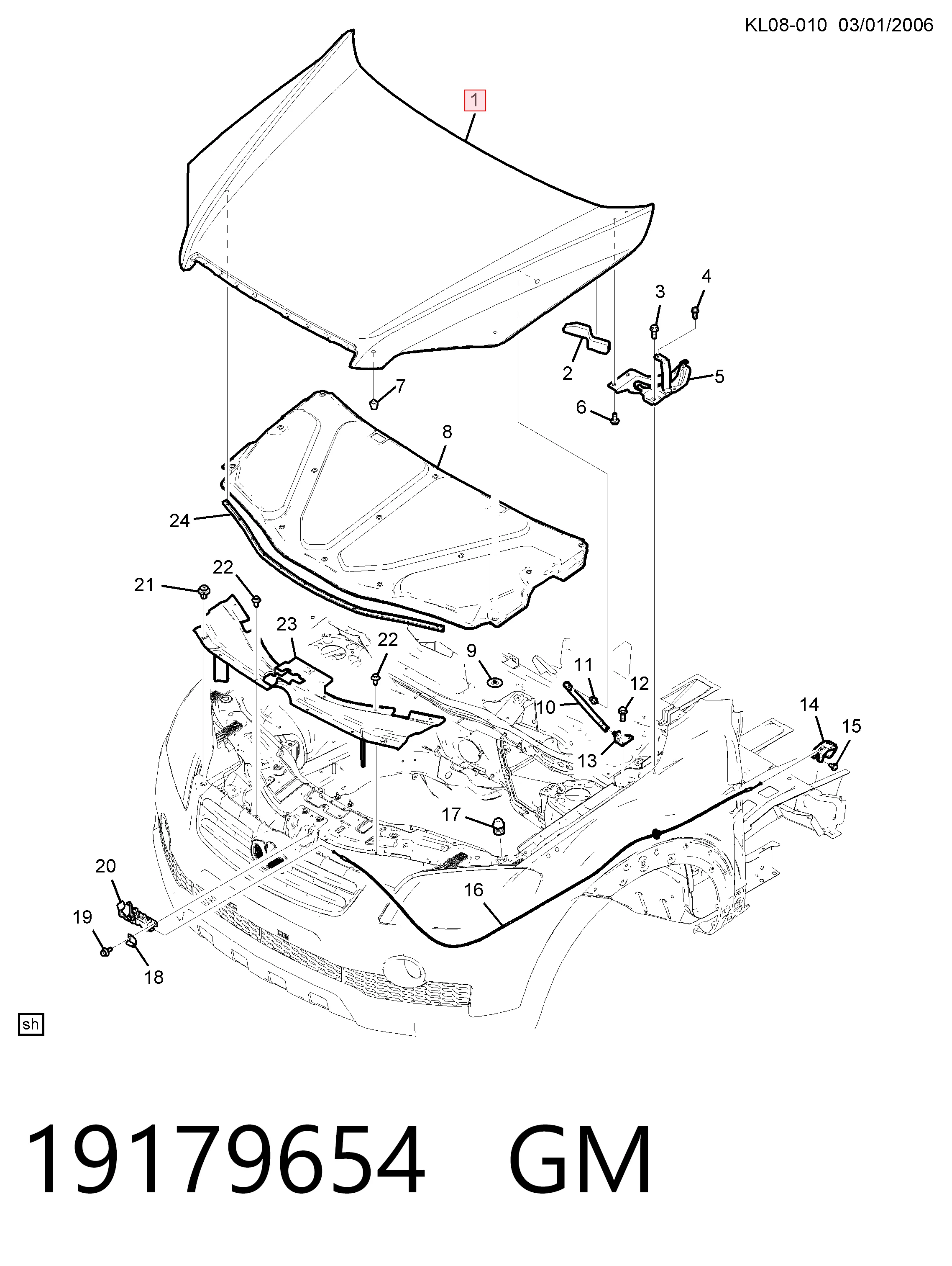 Comprar 96861600 Peugeot/Citroen Capó
