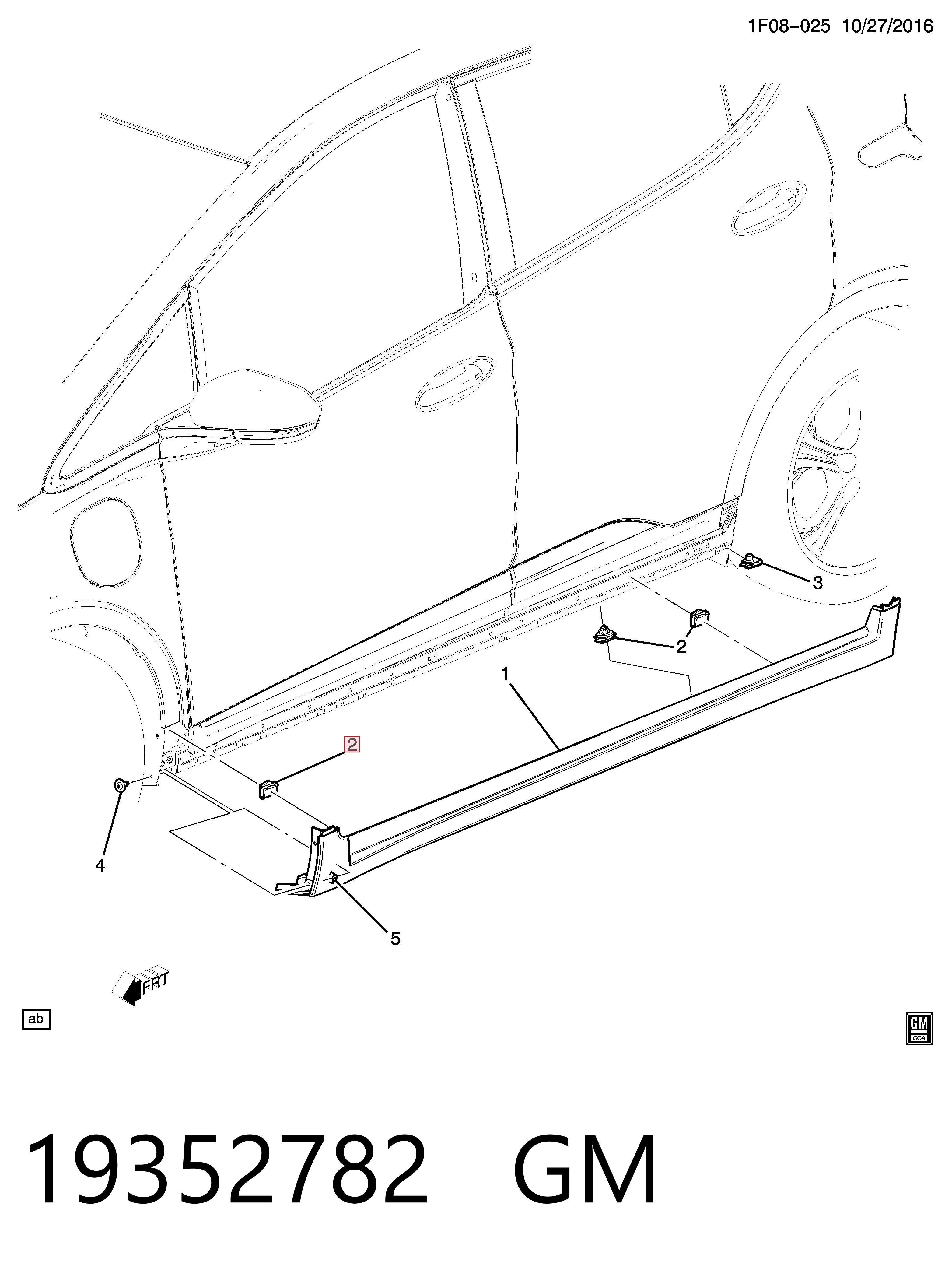 Comprar 19352782 Peugeot/Citroen Clip de fijación de moldura de puerta