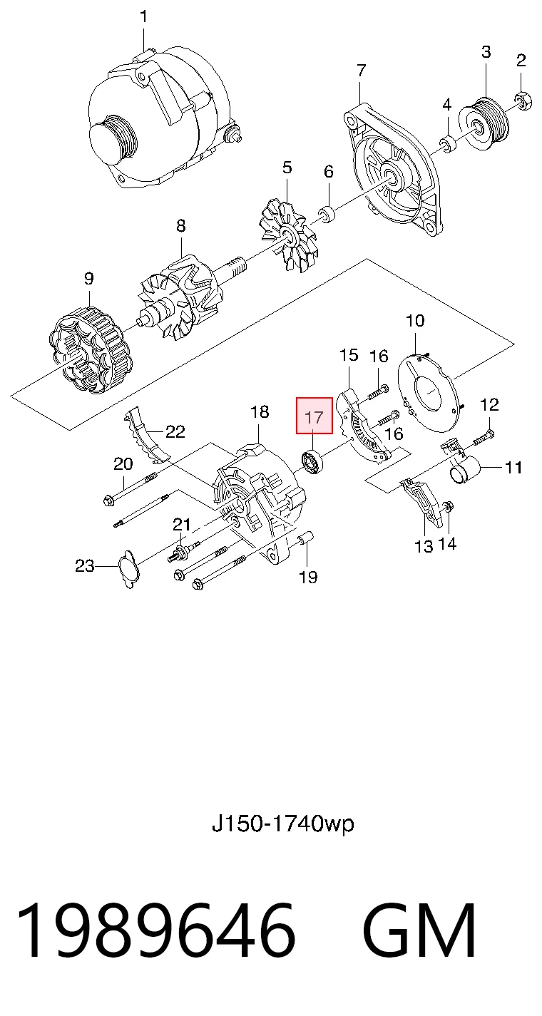 Cojinete alternador para Renault 21  (L48)