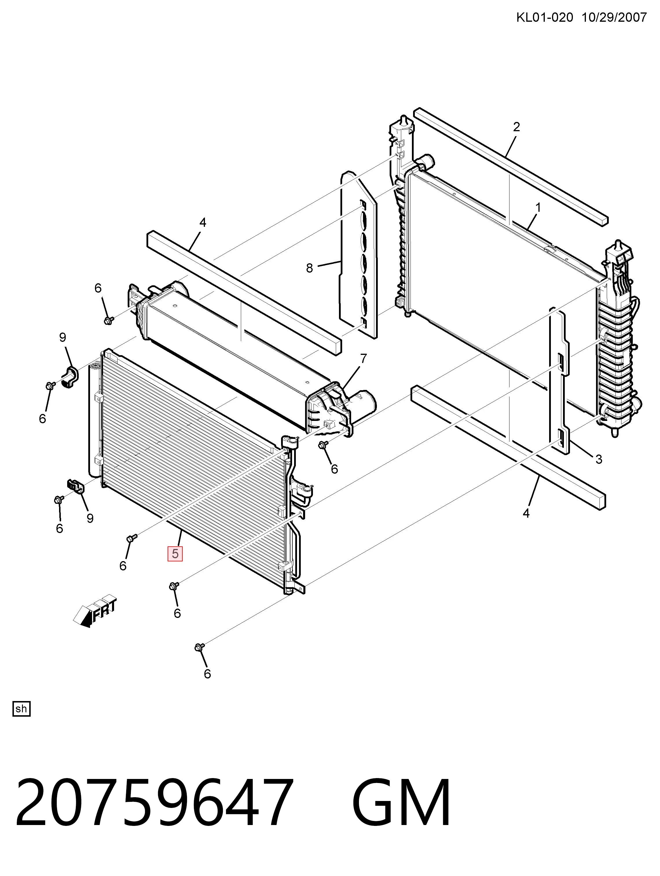 Radiador de aire acondicionado para Chevrolet Captiva I C100